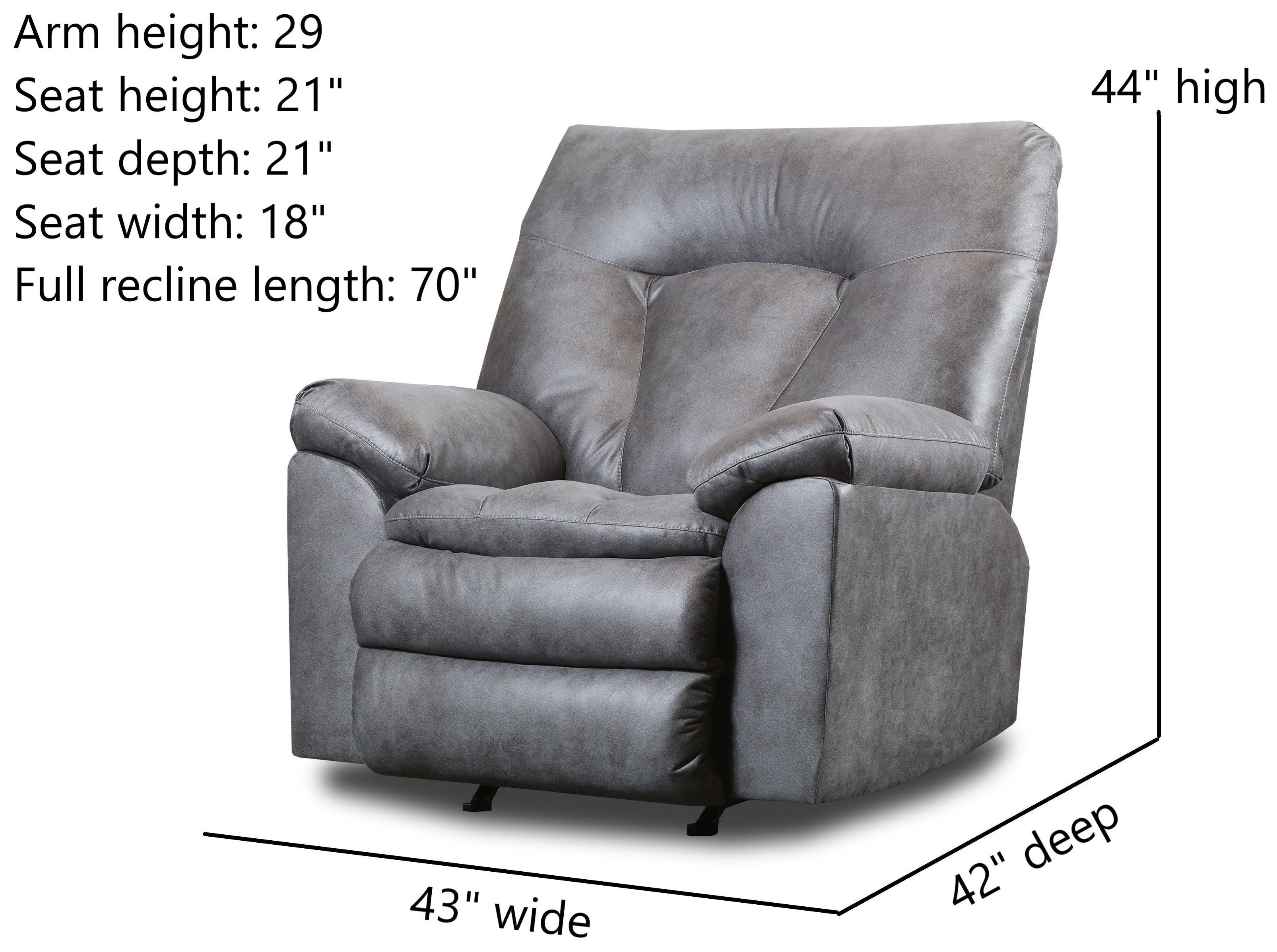 Bennett Gray Rocker Recliner