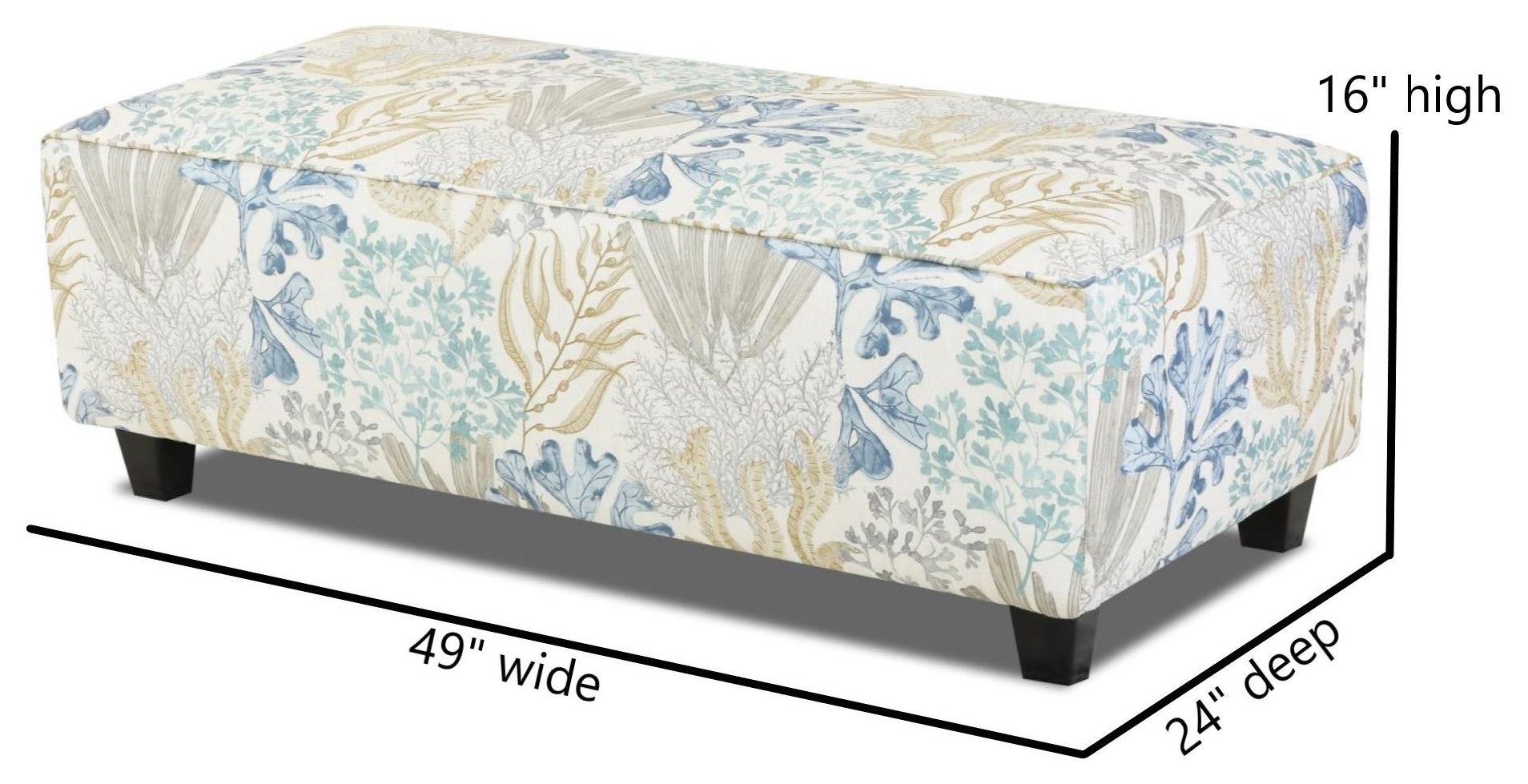 TNT Hemp Layton Aquarius Cocktail Ottoman