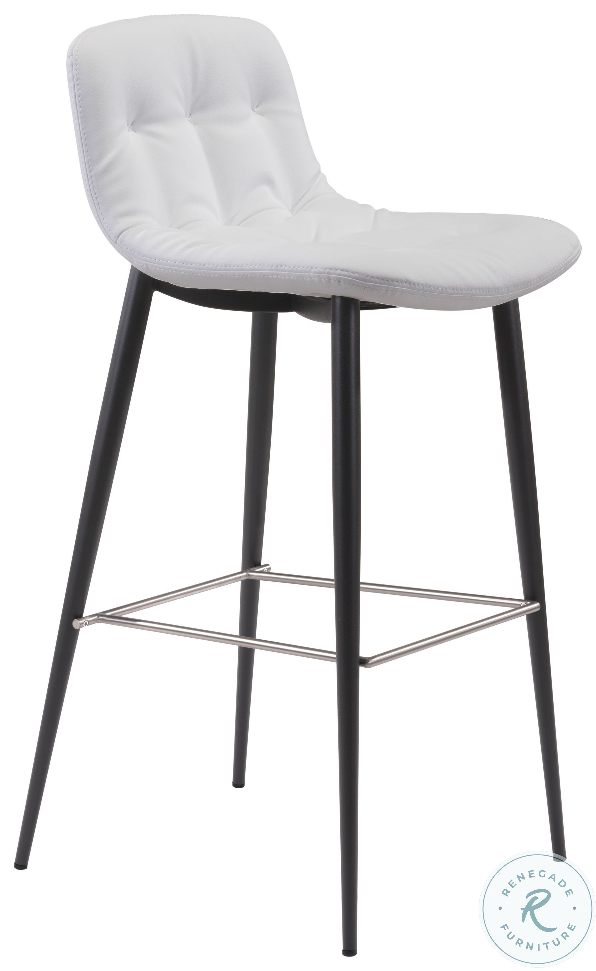 outdoor plastic bar stools on Tangiers White Counter Chair Set Of 2 From Zuo Coleman Furniture