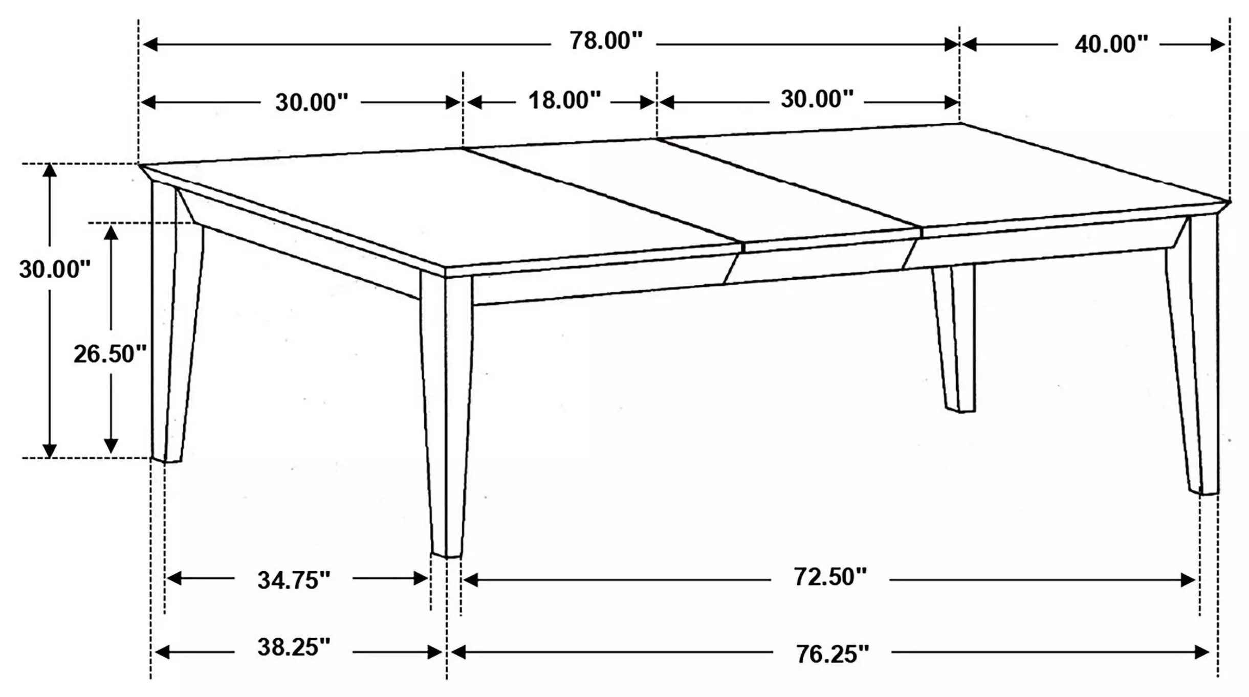 Lexton Black Extendable Dining Table