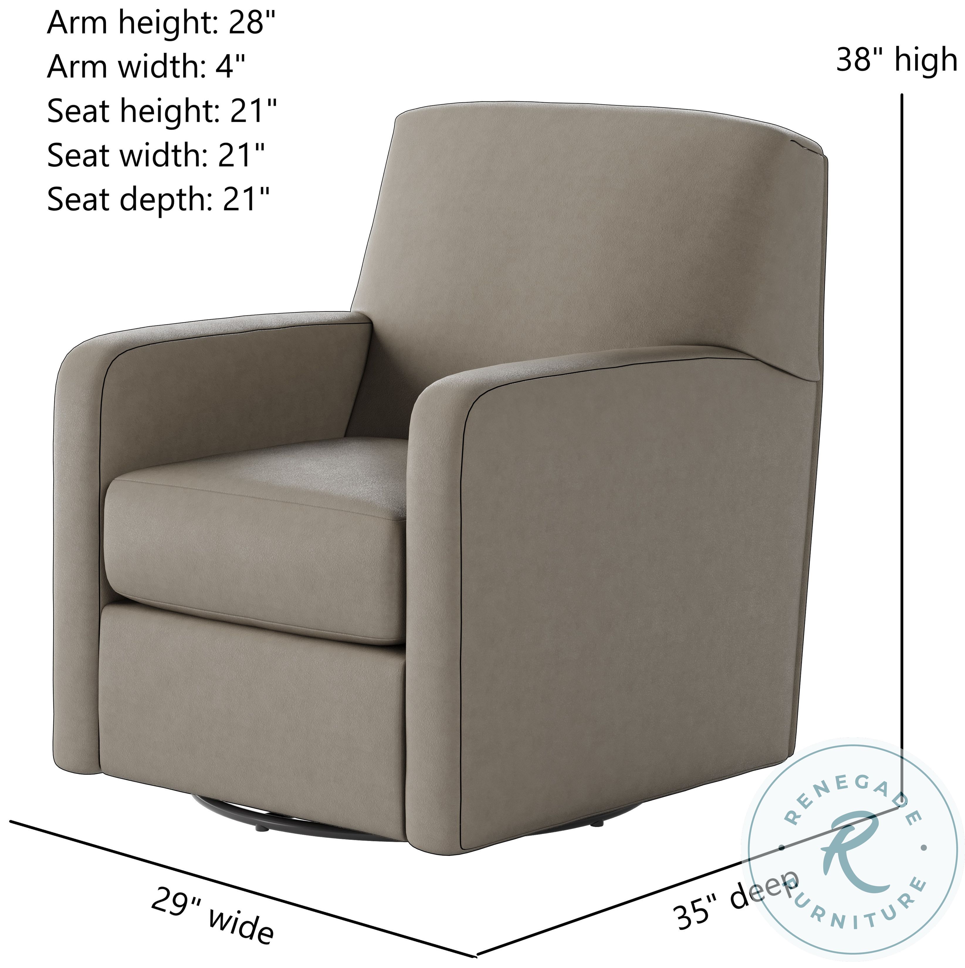 Flash Dance Maximus Eggshell Swivel Glider