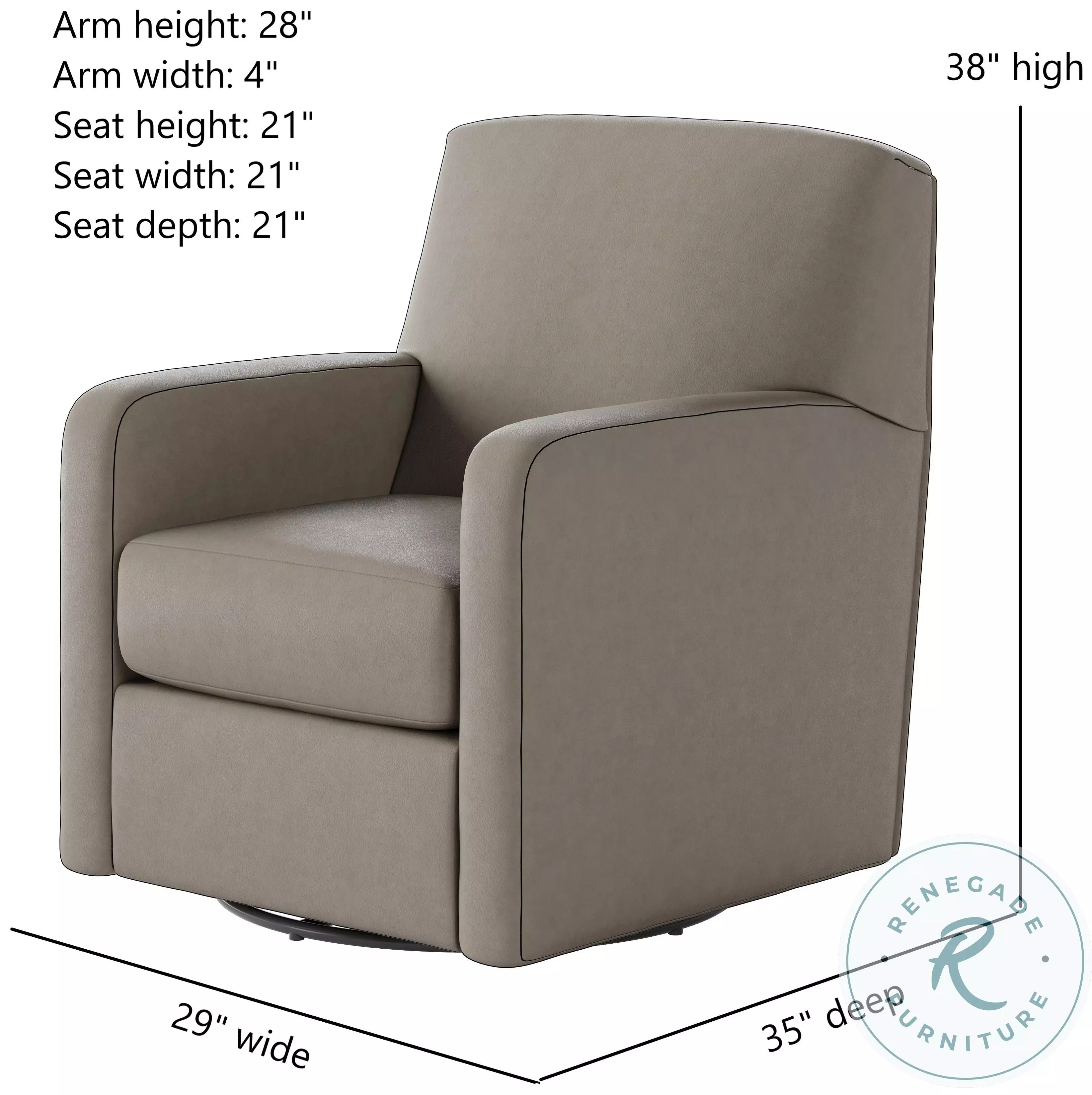 Flash Dance Maximus Eggshell Swivel Glider