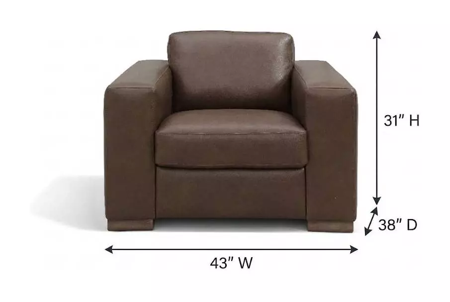 Inglewood Vintage Brown Cigar Leather Upholstered Accent Chair