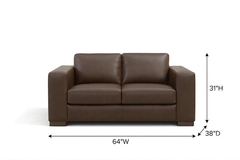 Inglewood Vintage Brown Cigar Leather 64" Loveseat