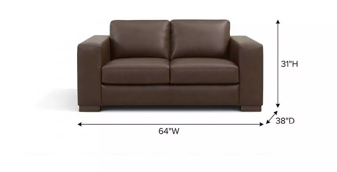 Inglewood Vintage Brown Cigar Leather 64" Loveseat