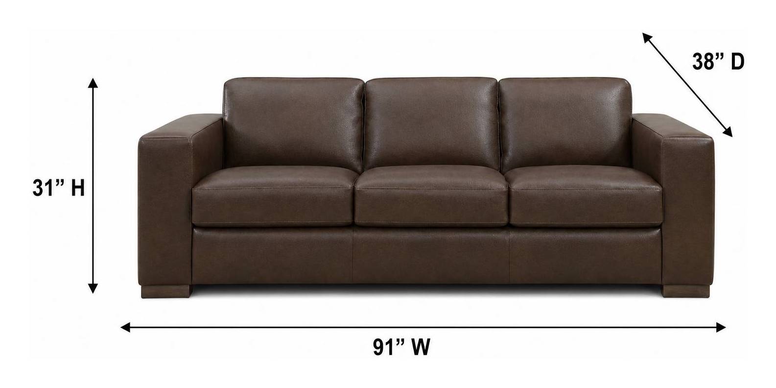 Inglewood Vintage Brown Cigar Leather 91" Queen Sleeper Sofa