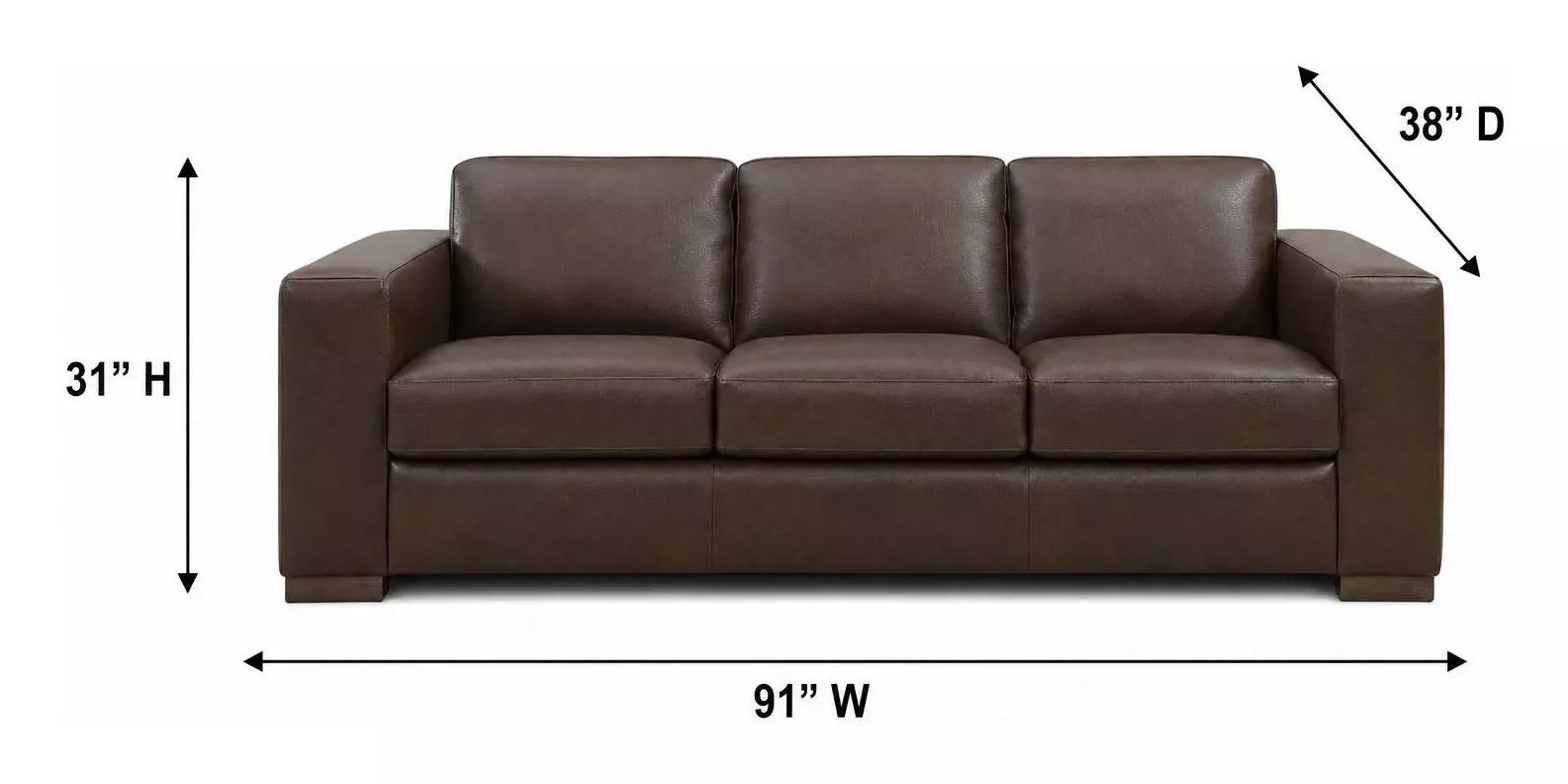 Inglewood Vintage Brown Cigar Leather 91" Queen Sleeper Sofa