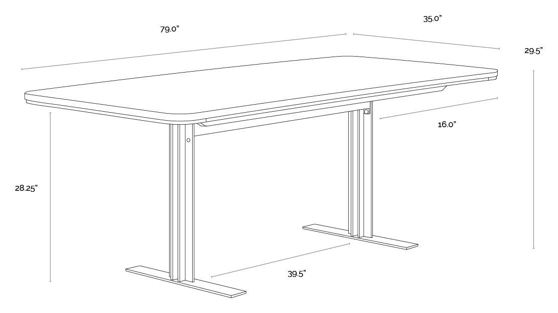 Ambrosia Antique Brass 79" Dining Table