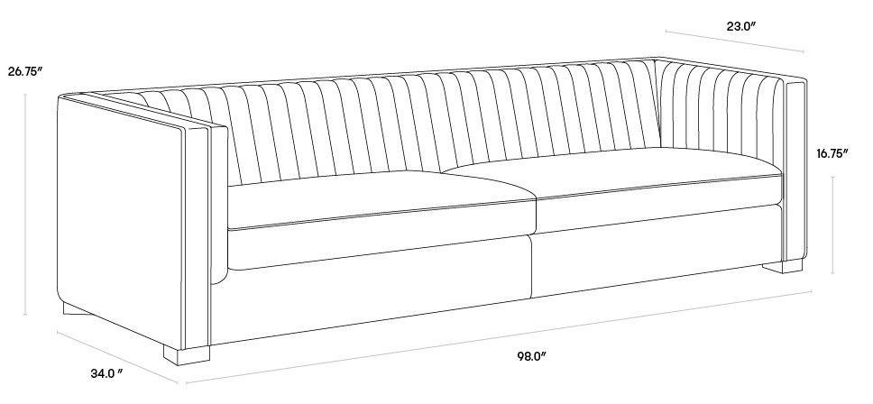 Caitlin Hemingway Silver Sofa