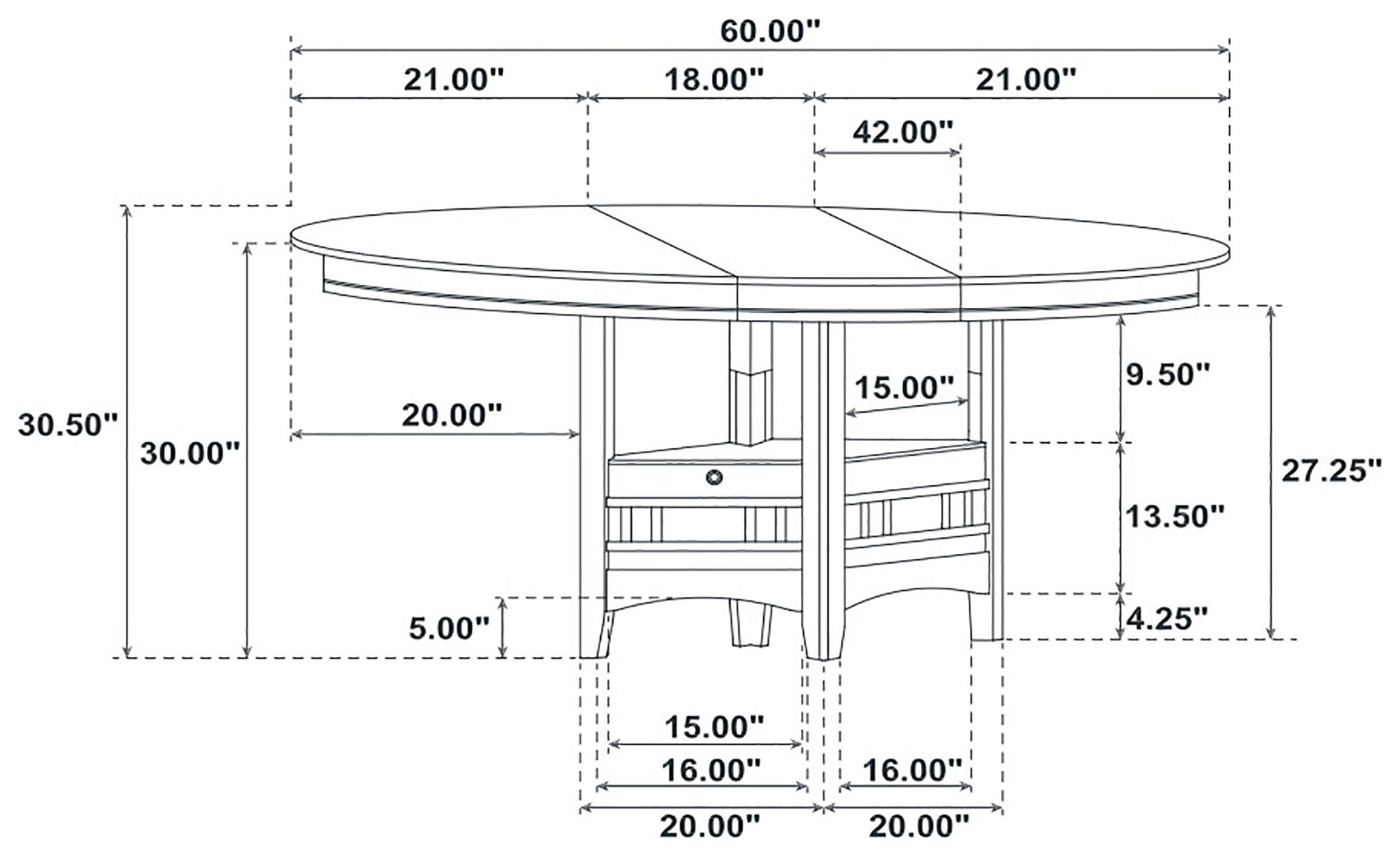 Lavon Espresso Extendable Dining Table