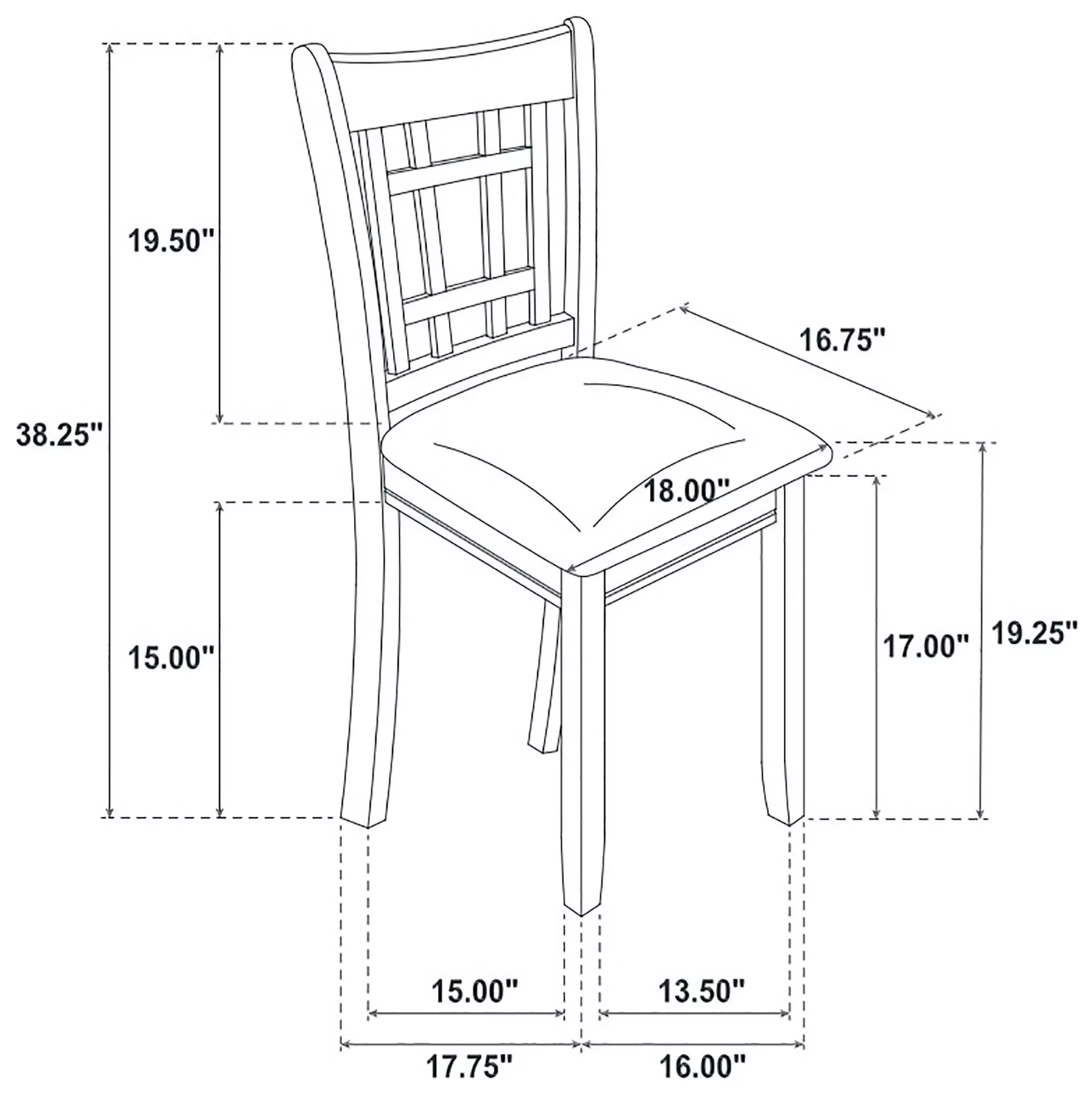 Lavon Black Side Chair Set of 2