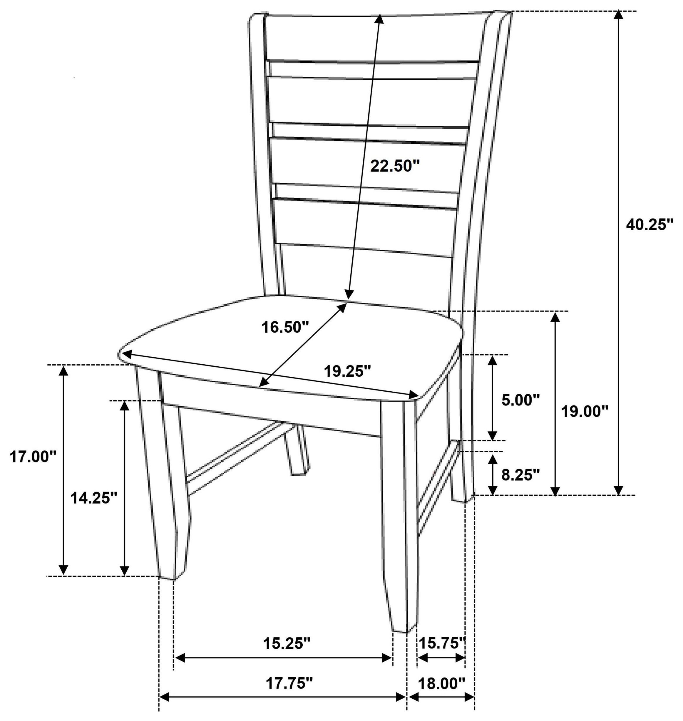 Dalila Dark Brown Side Chair Set of 2