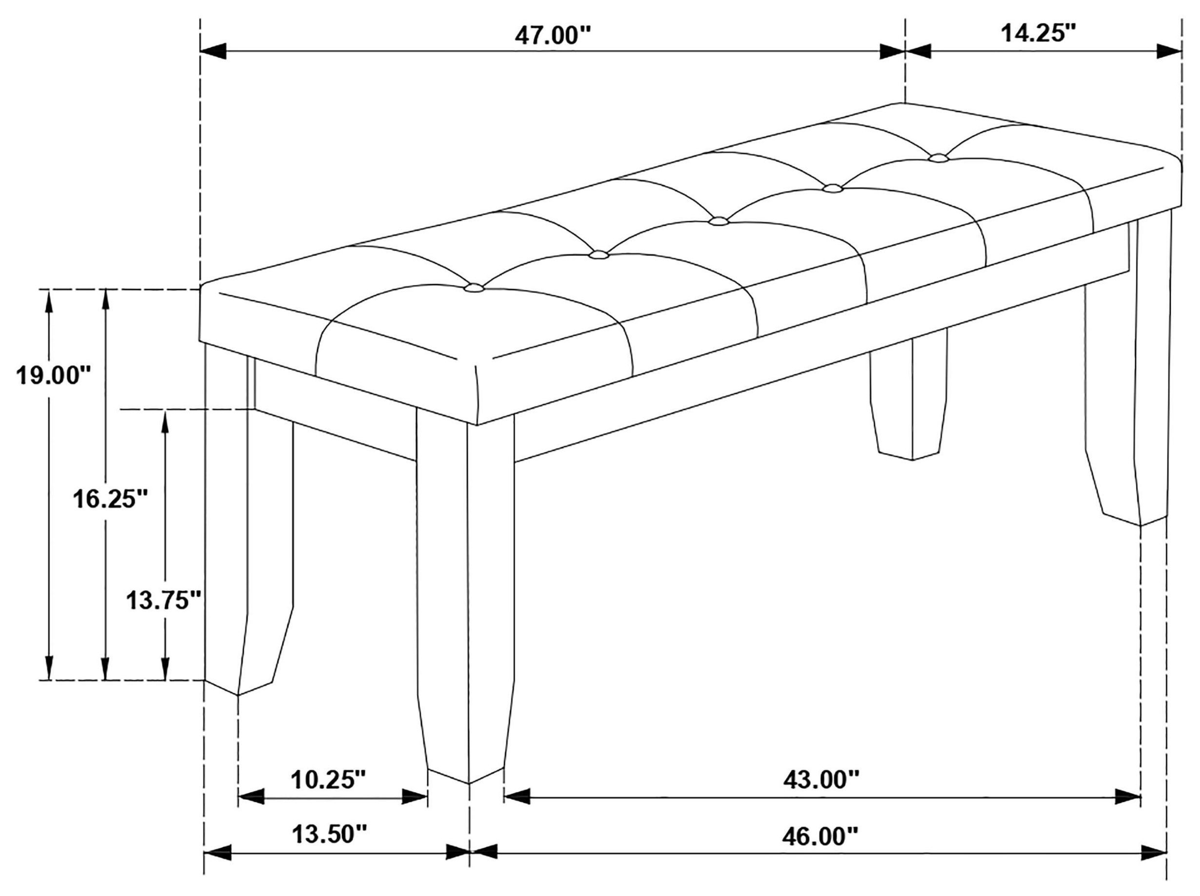 Dalila Dark Brown Bench