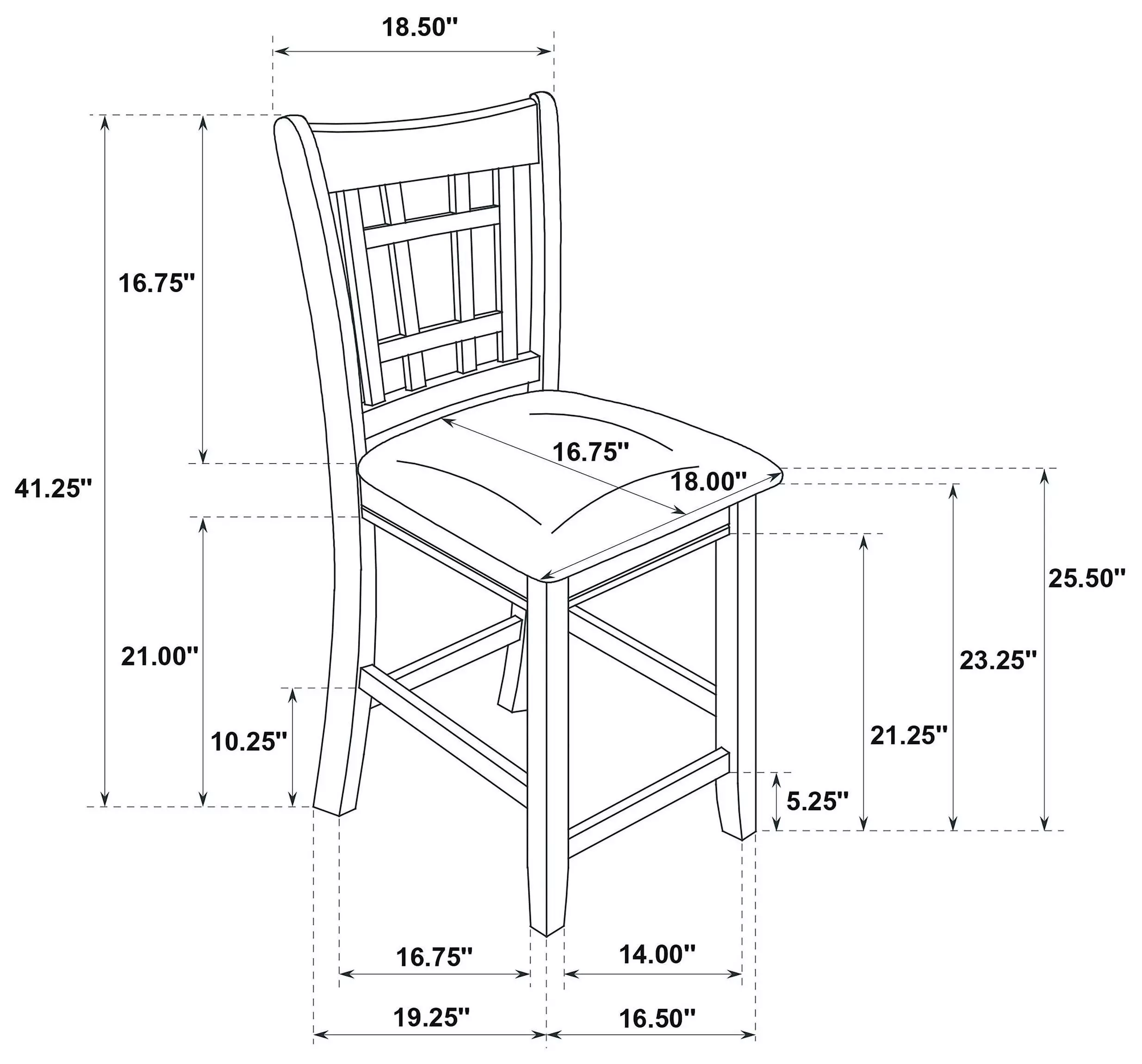Lavon Black 24" Bar Stool Set of 2