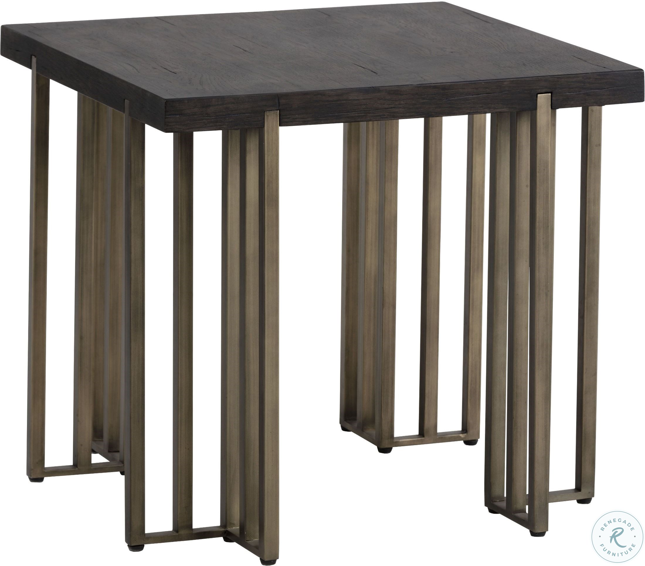 Mixt Alto Antique Brass End Table from Sunpan Coleman Furniture