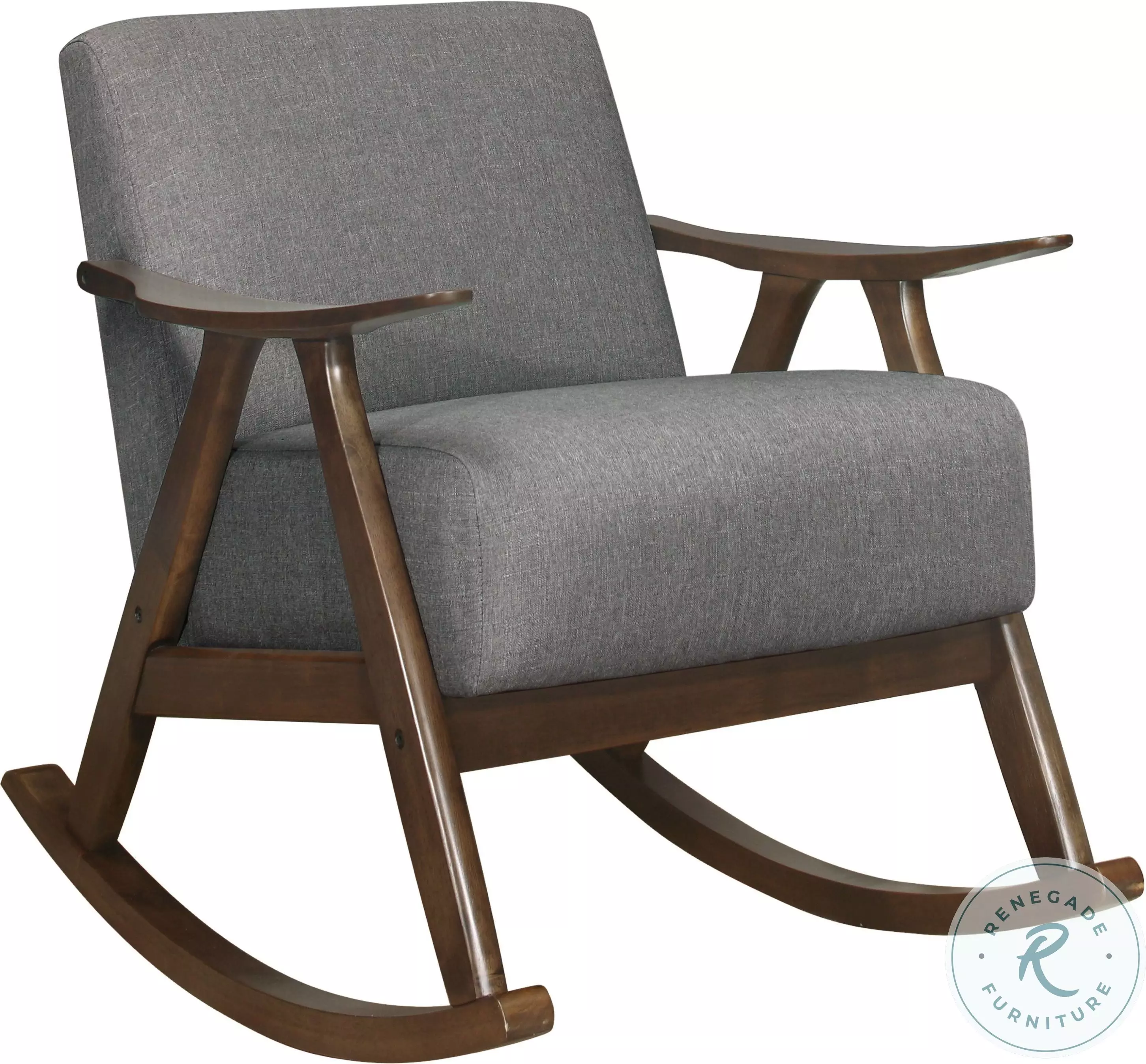 Waithe Gray Rocking Chair From Homelegance | Coleman Furniture