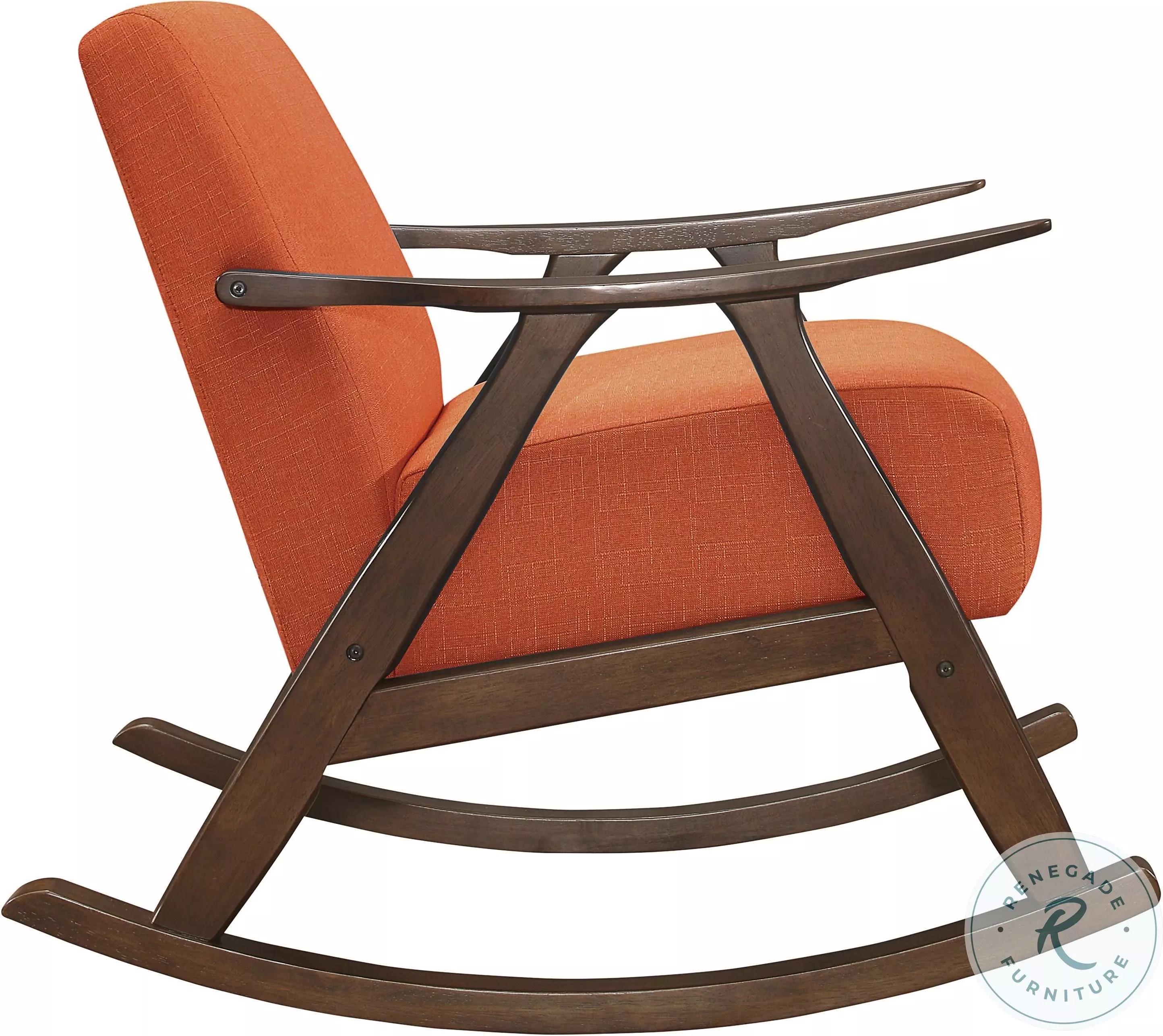 Waithe Orange Rocking Chair From Homelegance | Coleman Furniture