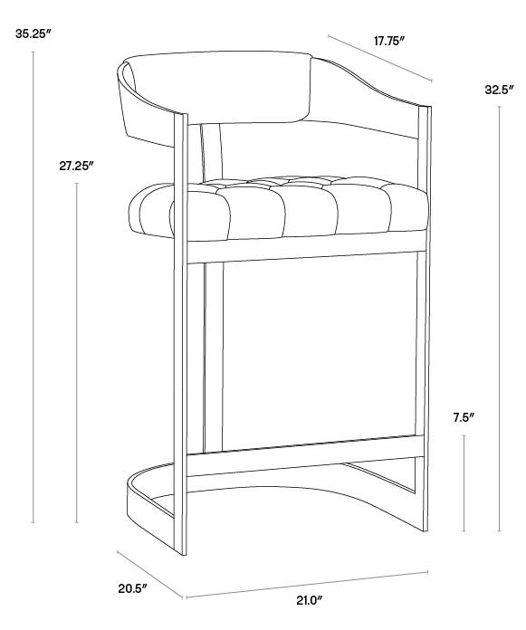 Beaumont Cantina Magnetite Counter Height Stool
