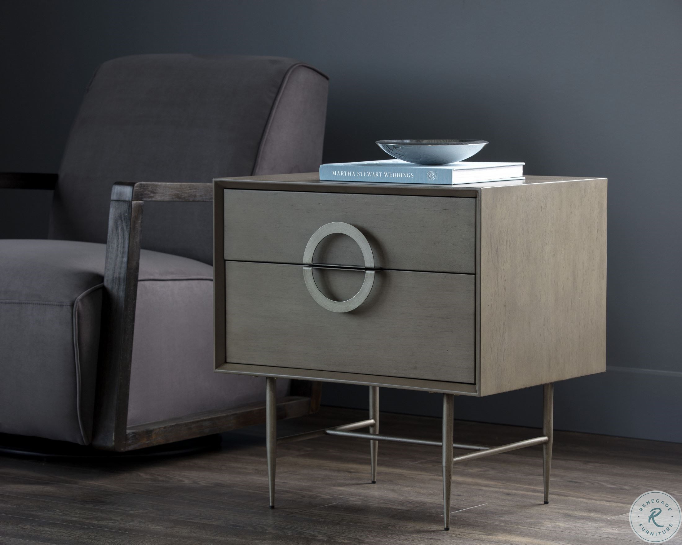 Mixt Ash Grey Emery Nightstand from Sunpan Coleman Furniture