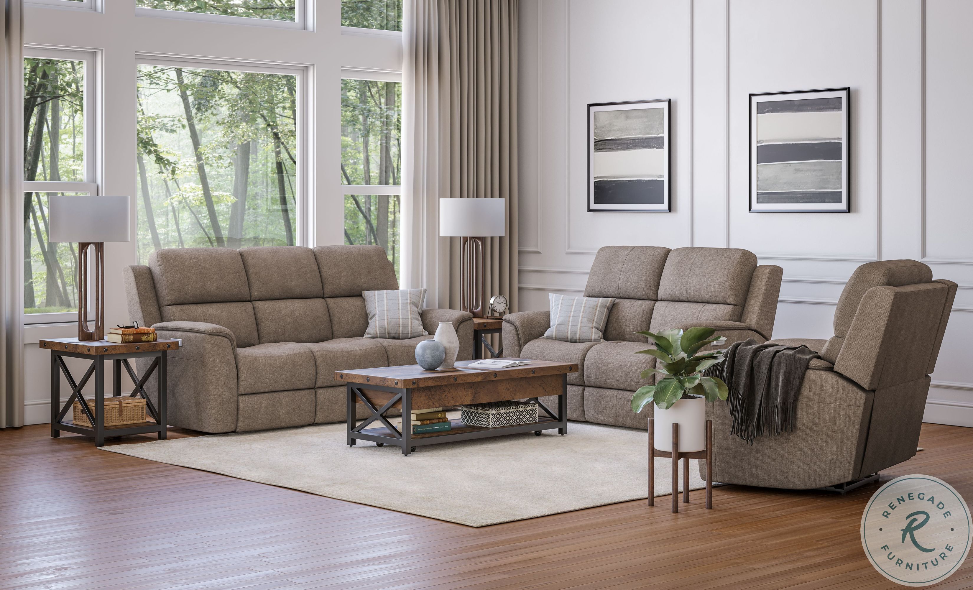 Carpenter Light Brown Rectangular Lift Top Cocktail Table From