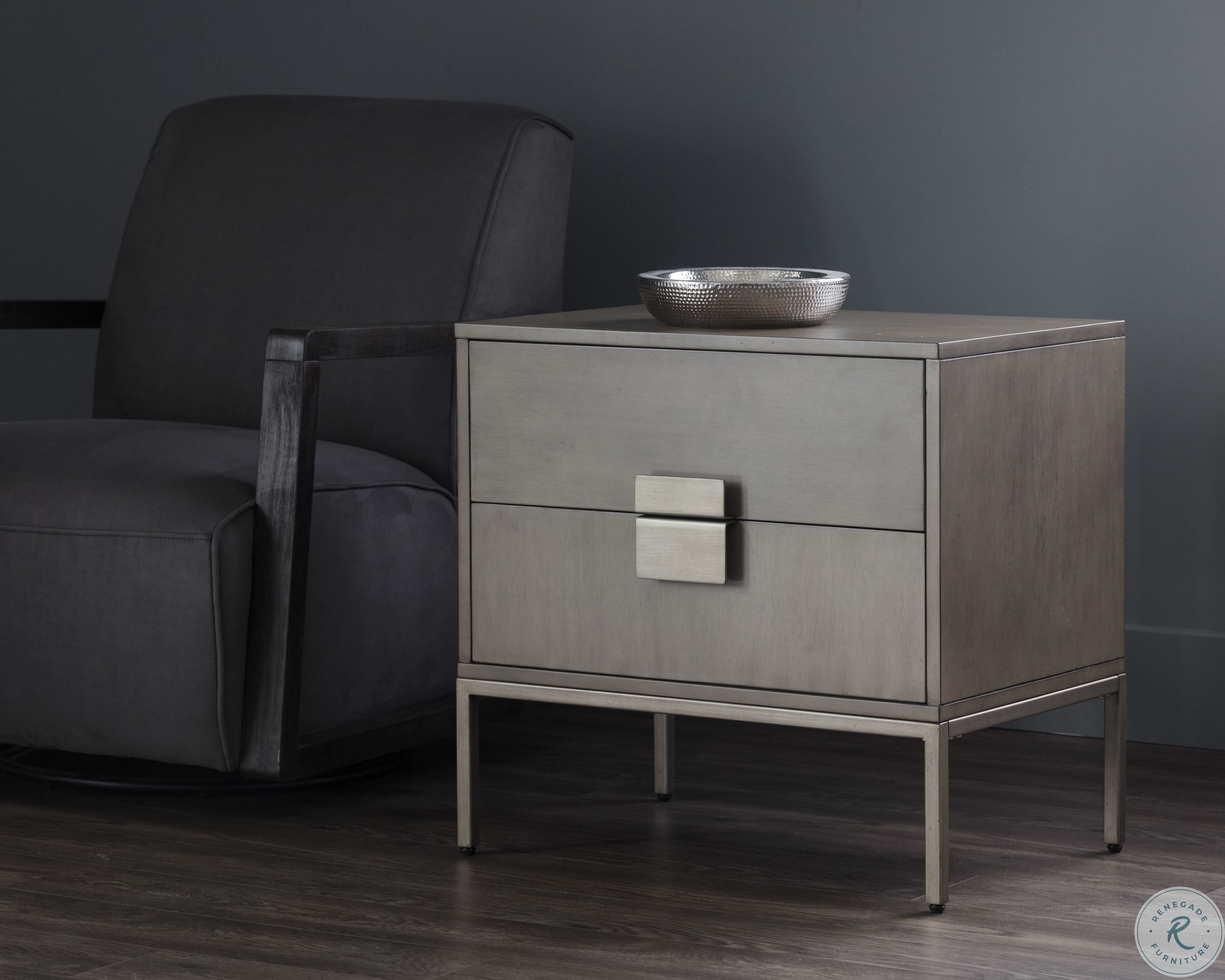 MIXT Jade Ash Grey Nightstand from Sunpan Coleman Furniture