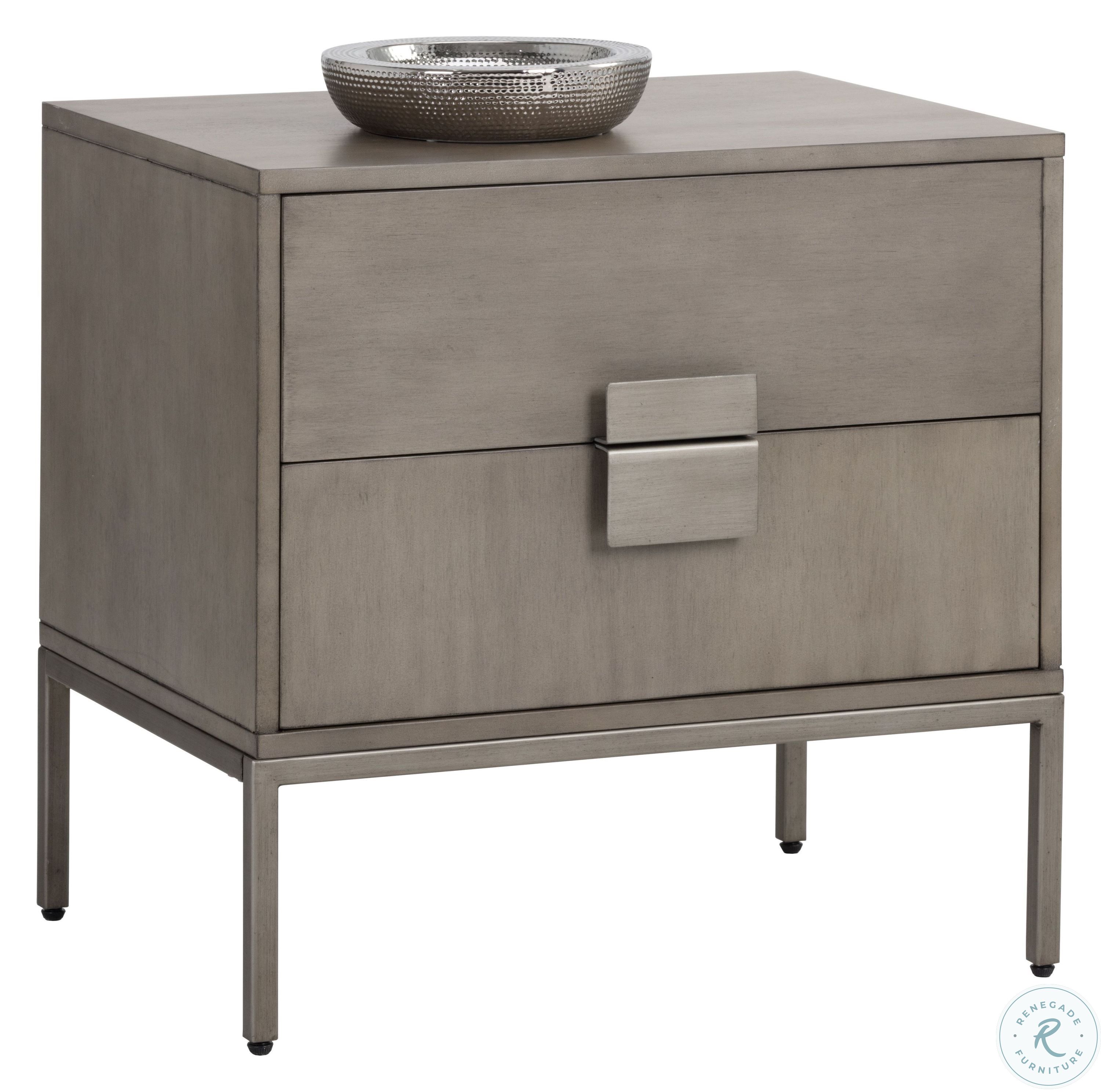MIXT Jade Ash Grey Nightstand from Sunpan Coleman Furniture