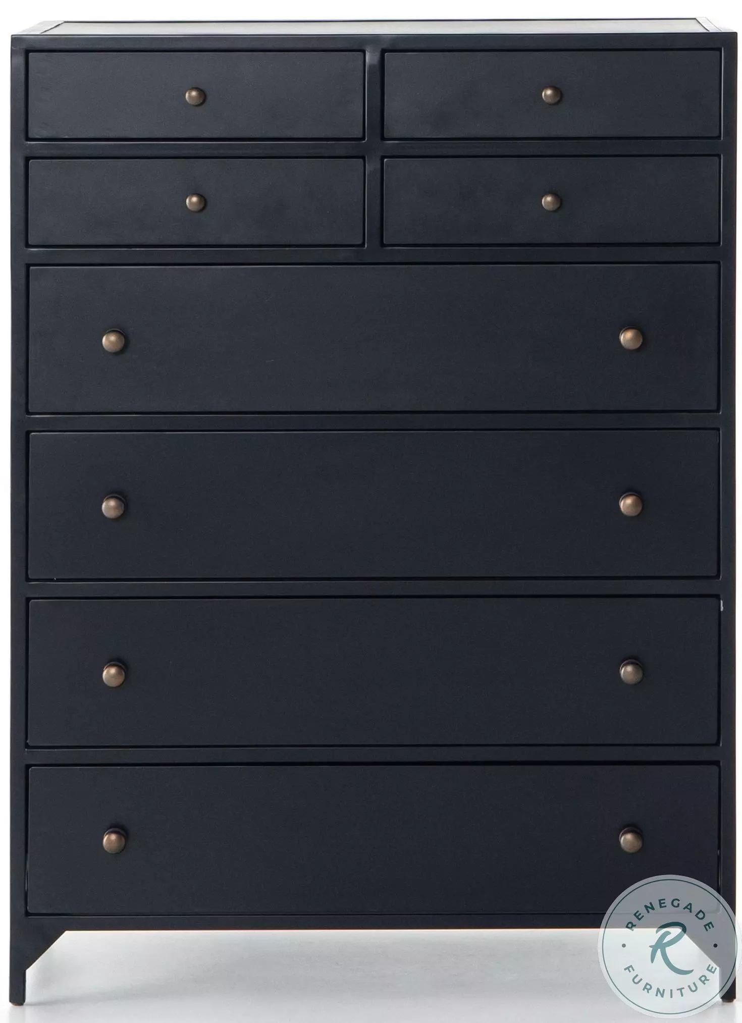 Four Hands Belmont 8 Drawer Tall Dresser - Black