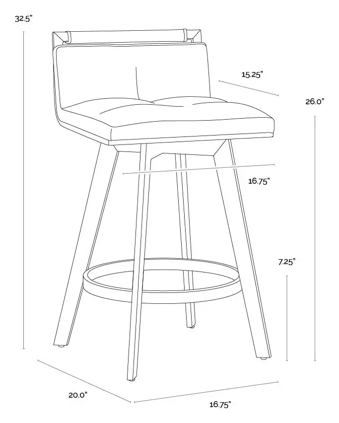 Arizona Castillo Cream Swivel Counter Height Stool