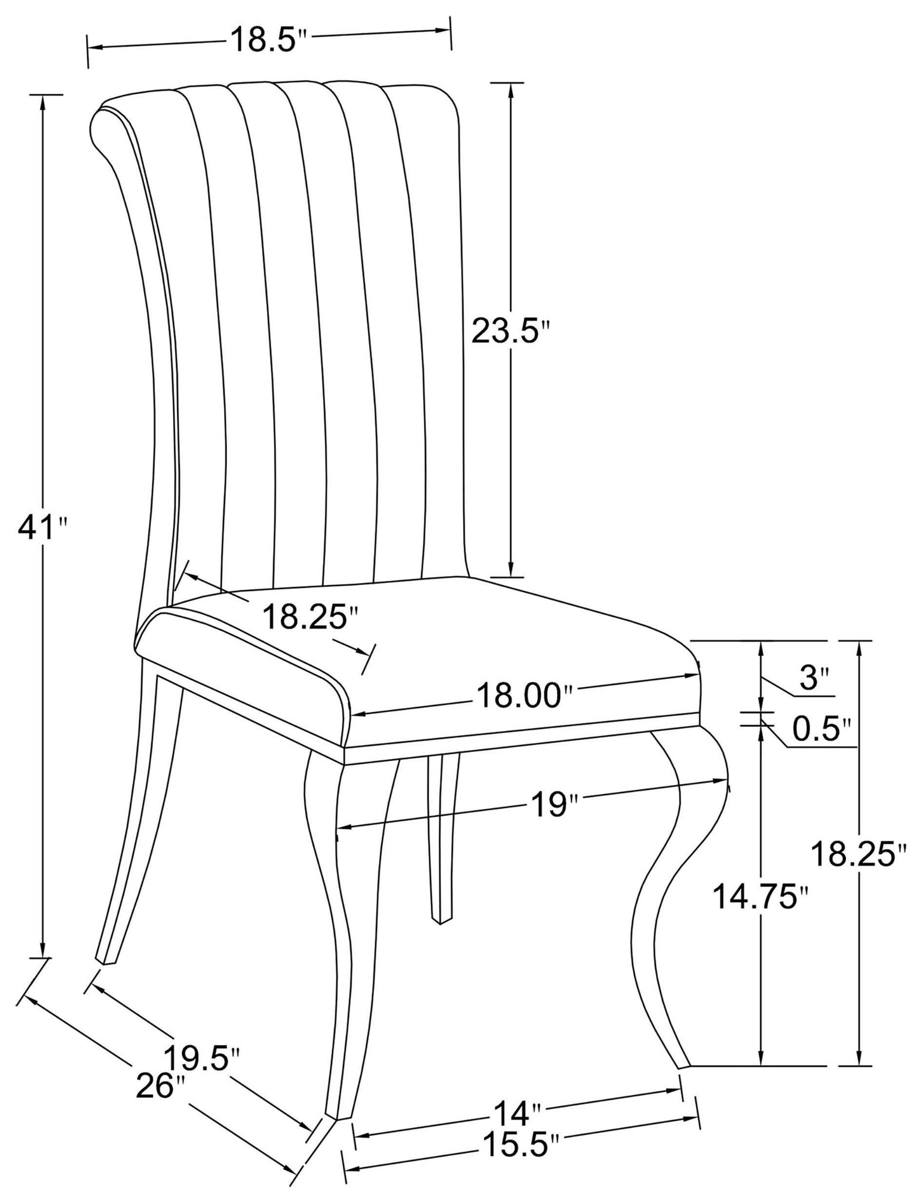 Carone Grey Side Chair Set of 4