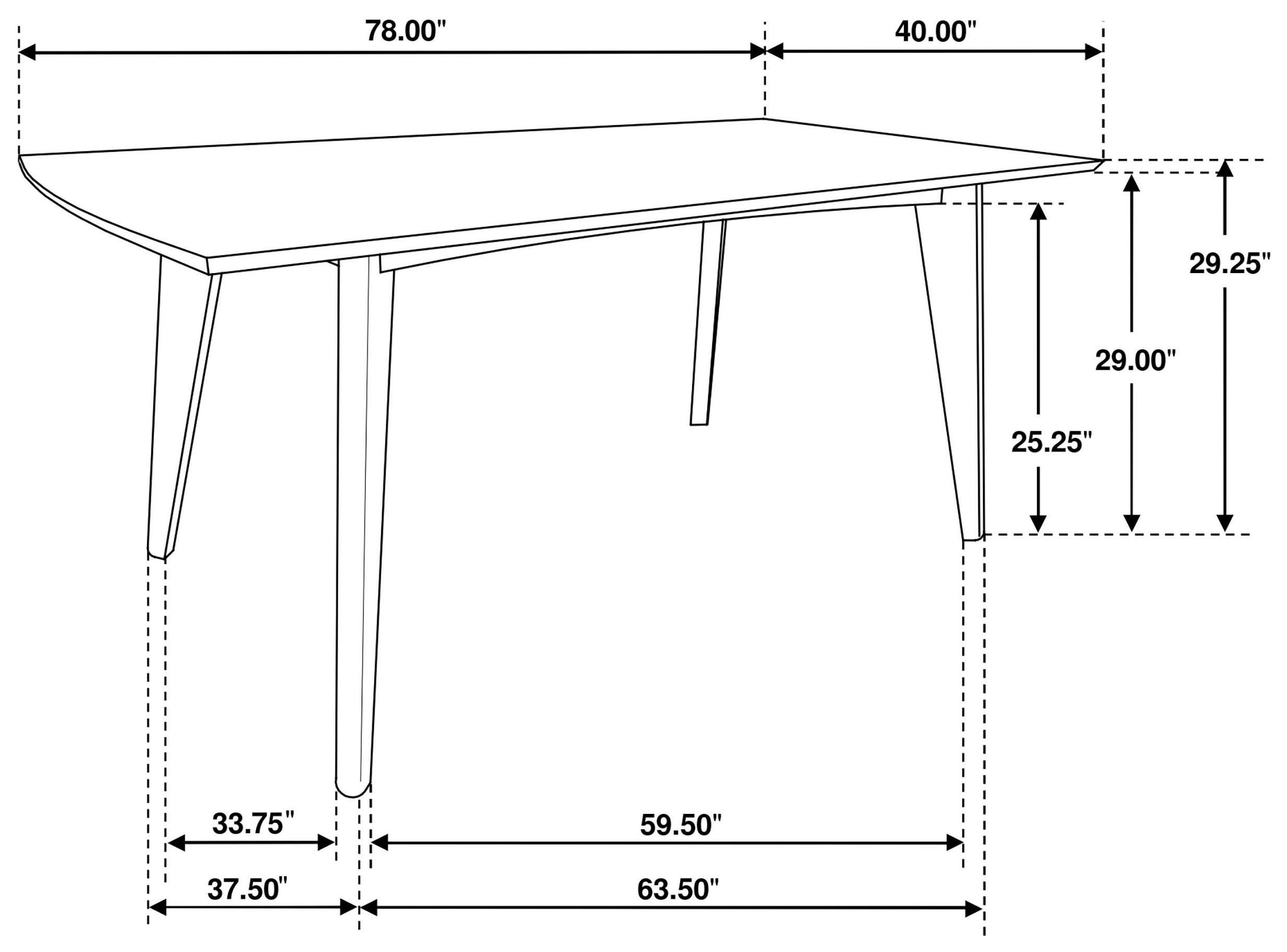 Malone Dark Walnut Rectangular Dining Table