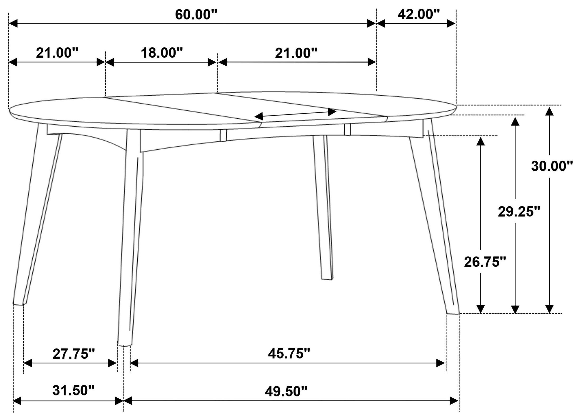 Malone Dark Walnut Extendable Round Dining Table