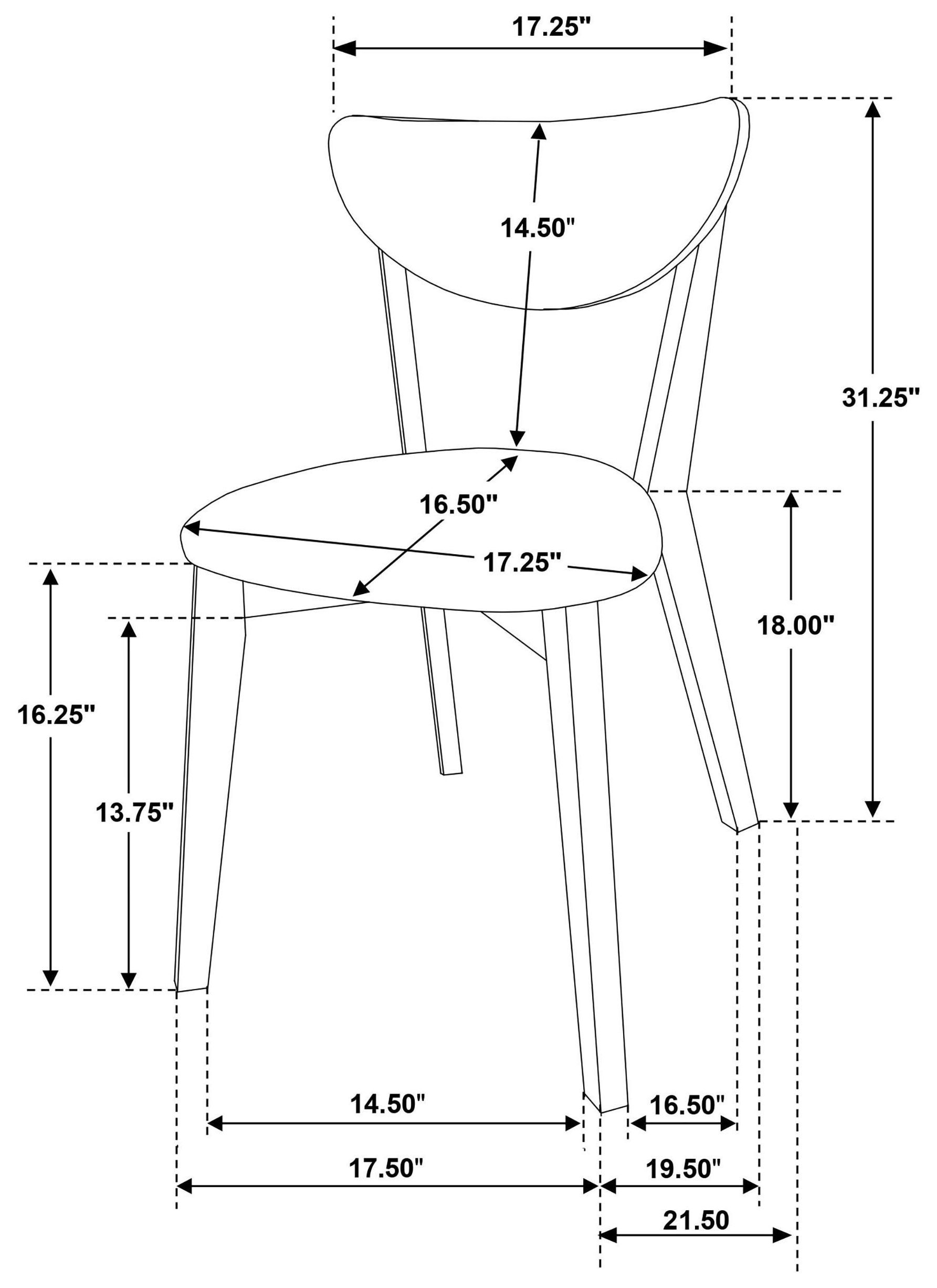 Malone Black Upholstered Side Chair Set of 2