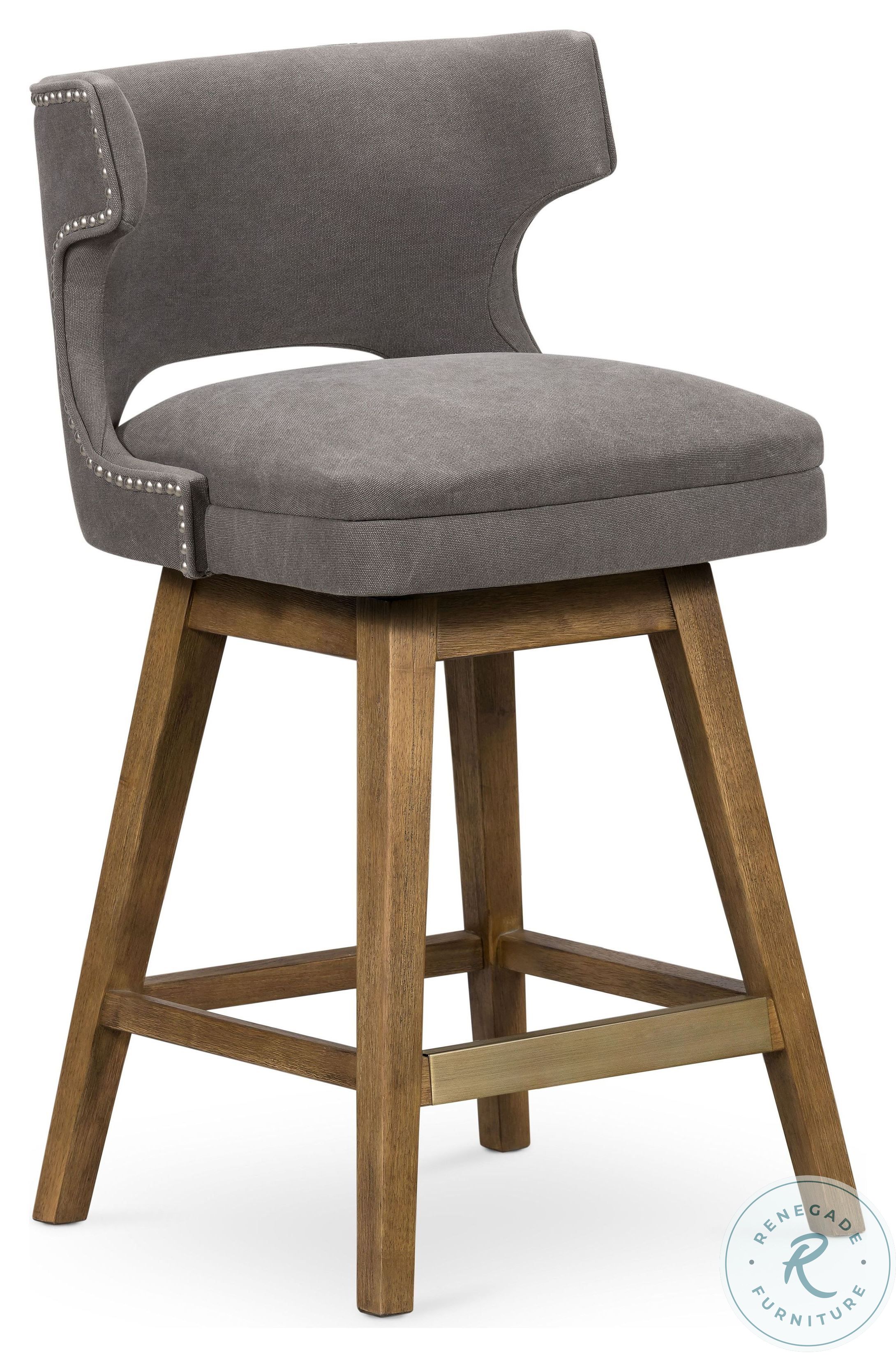 valebeck counter stools on Modern Farmhouse Dusty Charcoal Swivel Bar Stool From Liberty Coleman Furniture