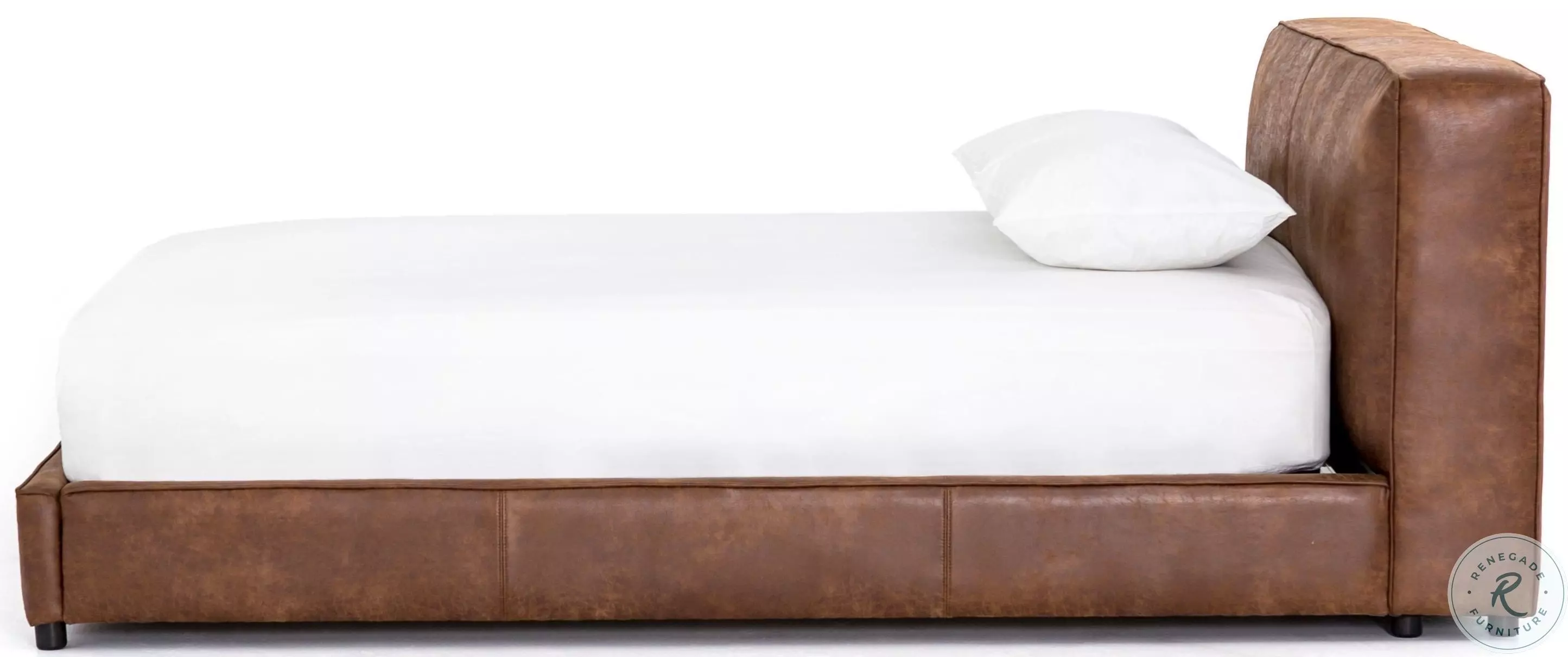 Aidan Vintage Tobacco King Upholstered Panel Bed from Four Hands