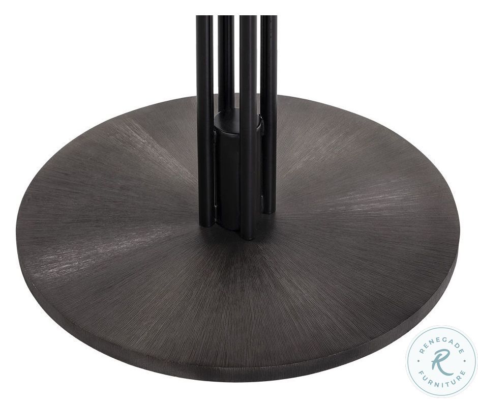 Terry Bronzed Gunmetal And Black Square 30" Bistro Table From Sunpan