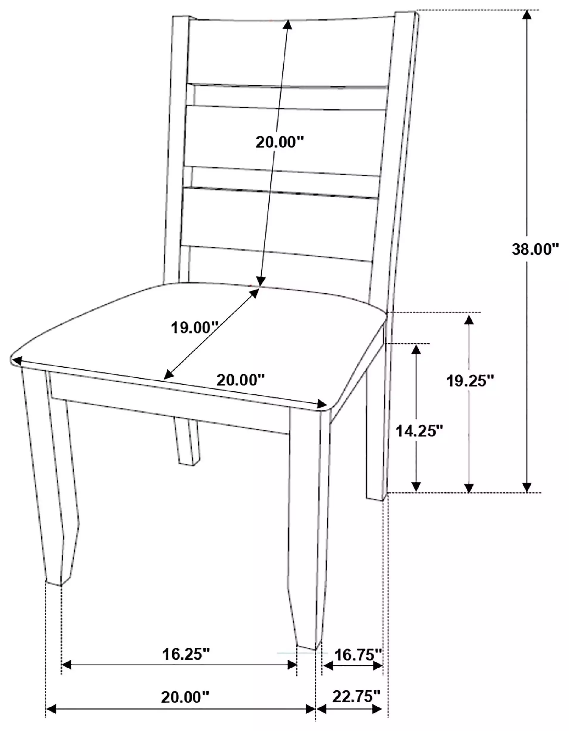 Alston Knotty Nutmeg Dining Chair Set of 2