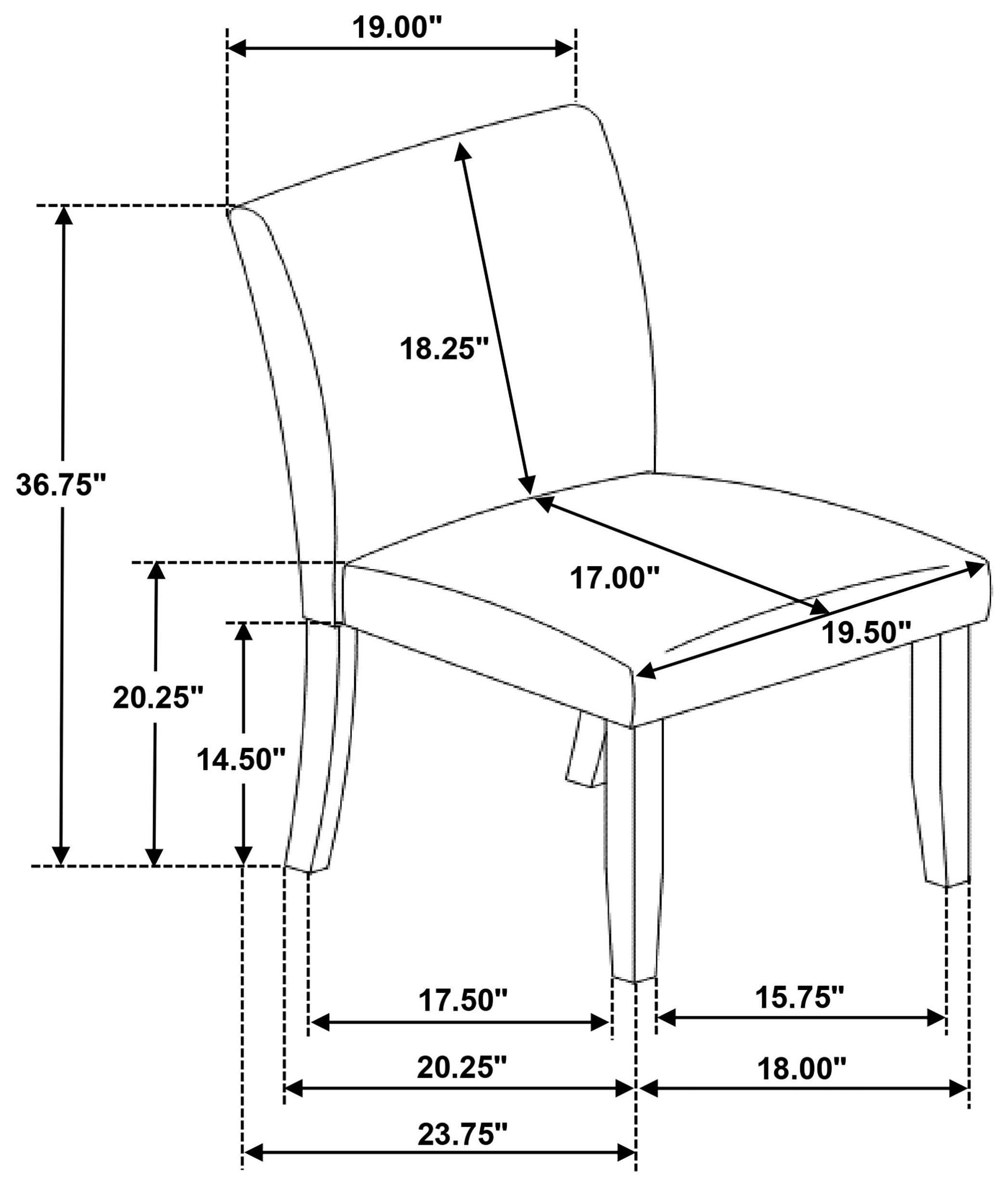 Cantley Beige Upholstered Dining Side Chair Set of 2