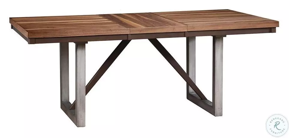 Spring Creek Natural Walnut and Espresso Extendable Dining Room