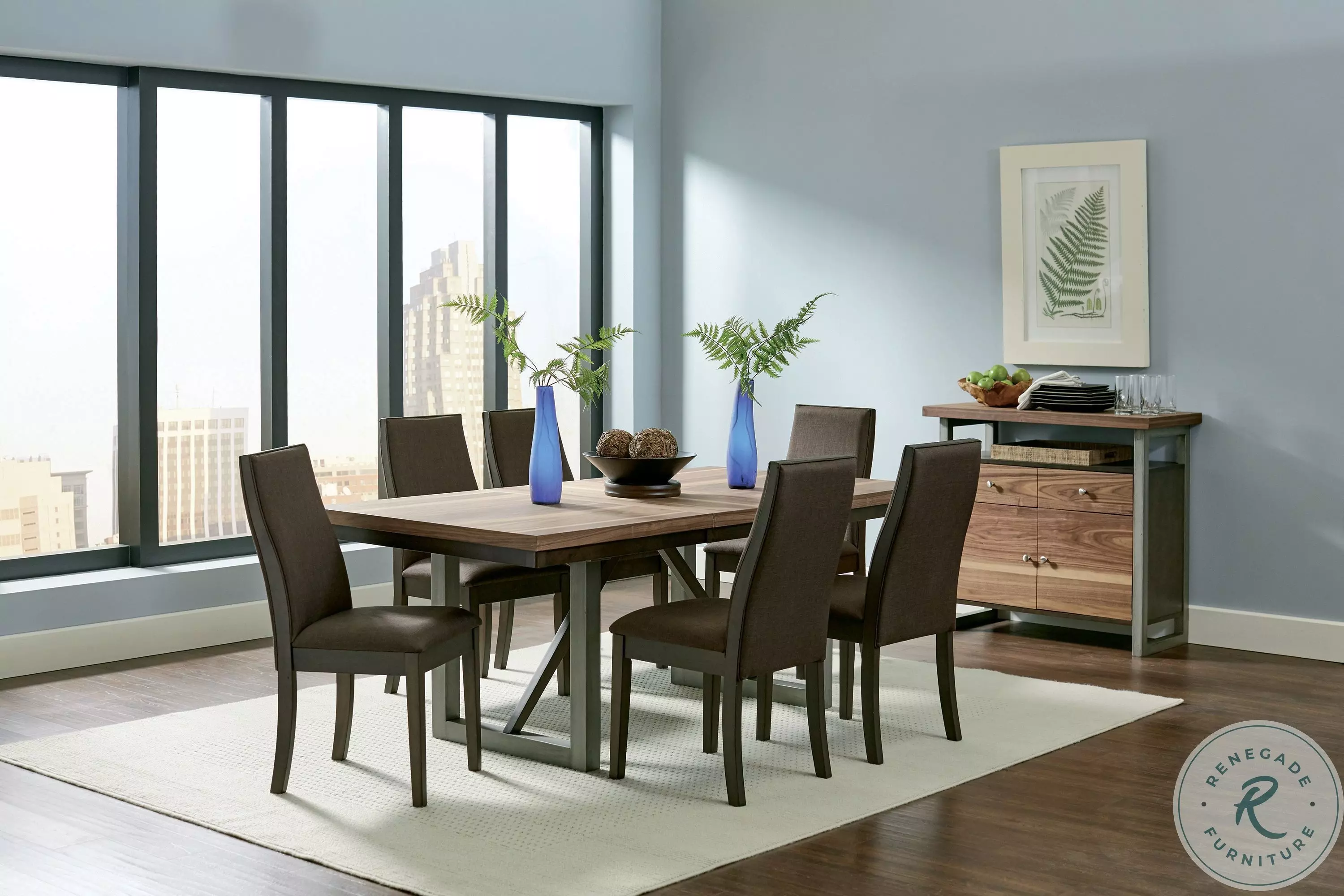 ぐーみんブラウン Spring Creek Natural Walnut and Espresso Extendable Dining Room