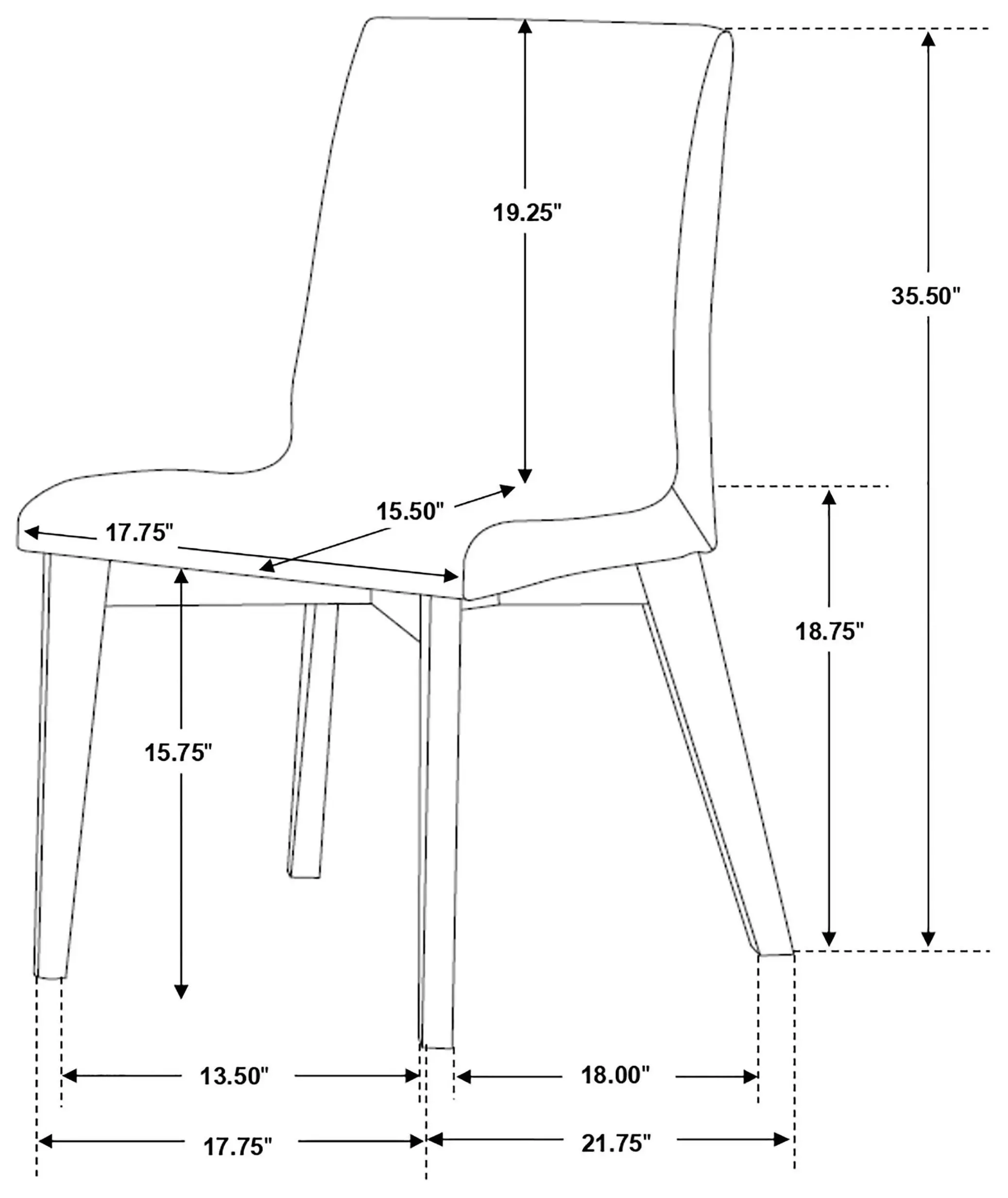 Redbridge Light Grey Dining Chair Set of 2
