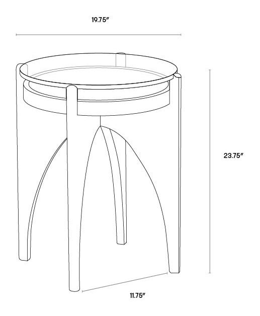 Adora Black End Table