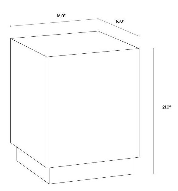 Daines White Marble End Table