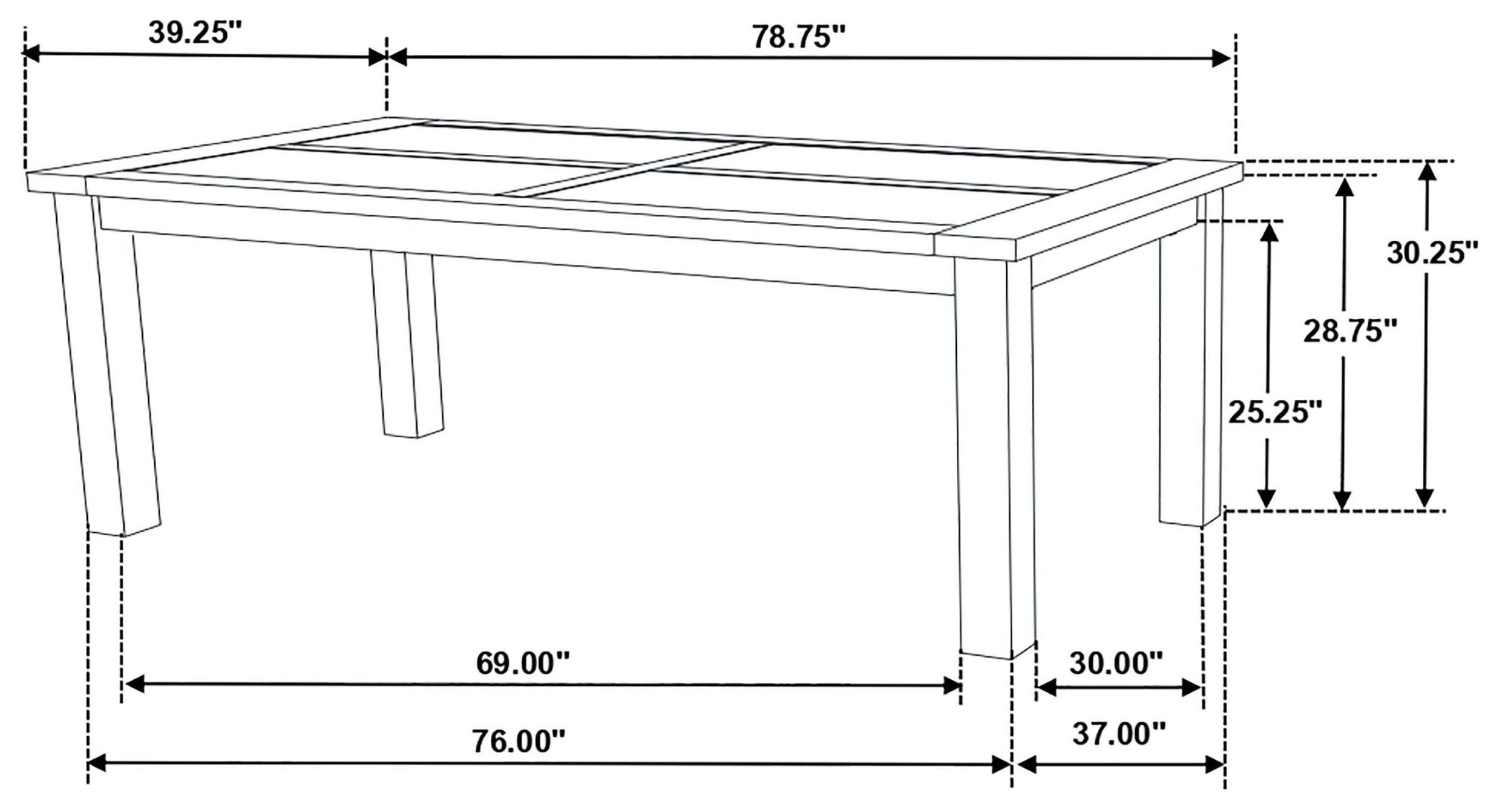 Coleman Rustic Golden Brown Rectangular Dining Table