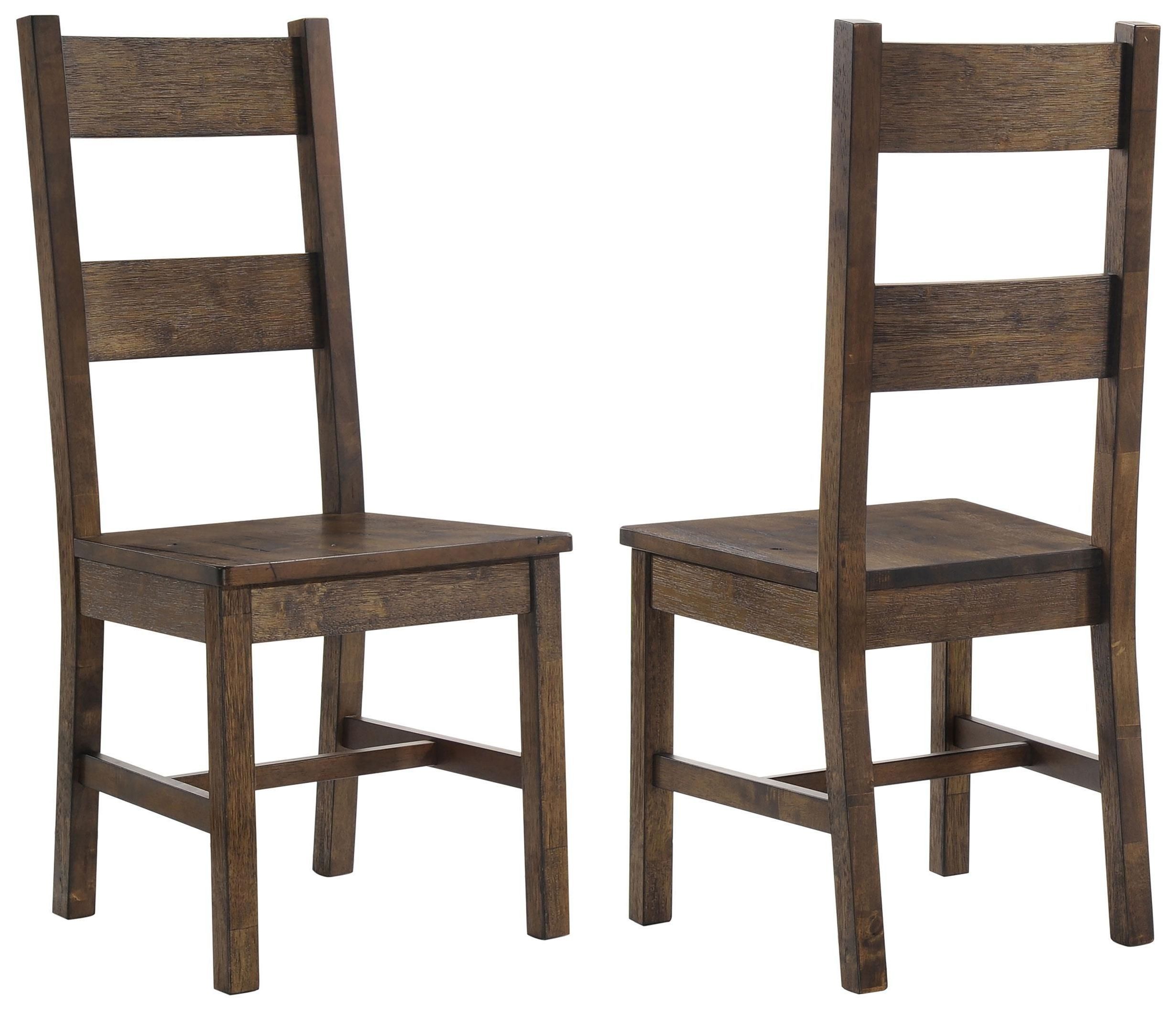 Coleman Rustic Golden Brown Side Chair Set of 2 from Coaster