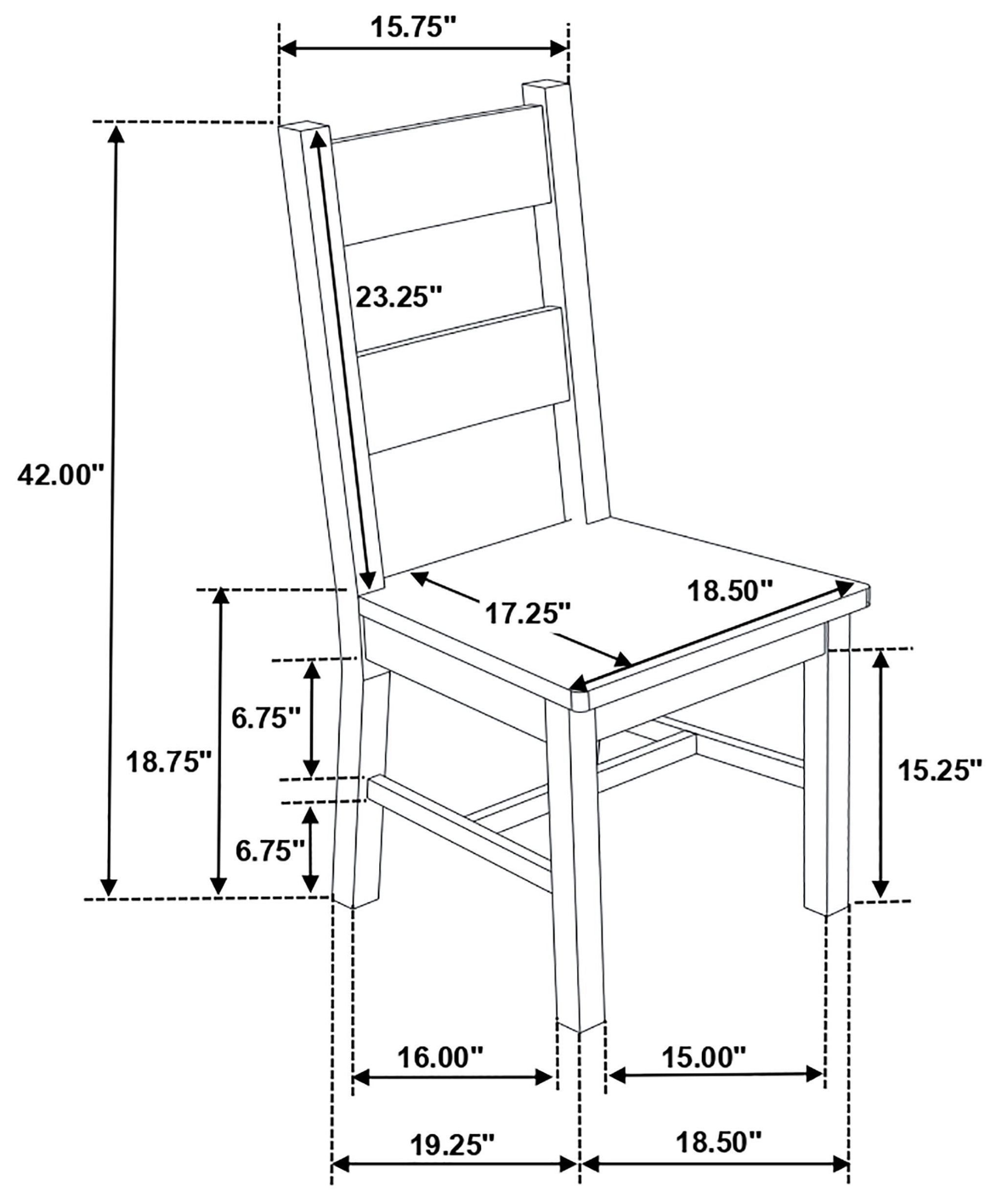 Coleman Rustic Golden Brown Side Chair Set of 2