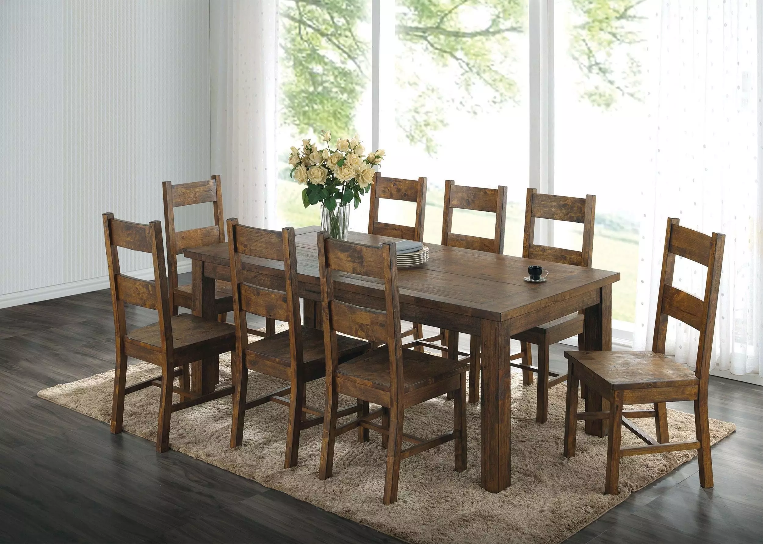 Coleman Rustic Golden Brown Side Chair Set of 2 From Home Gallery