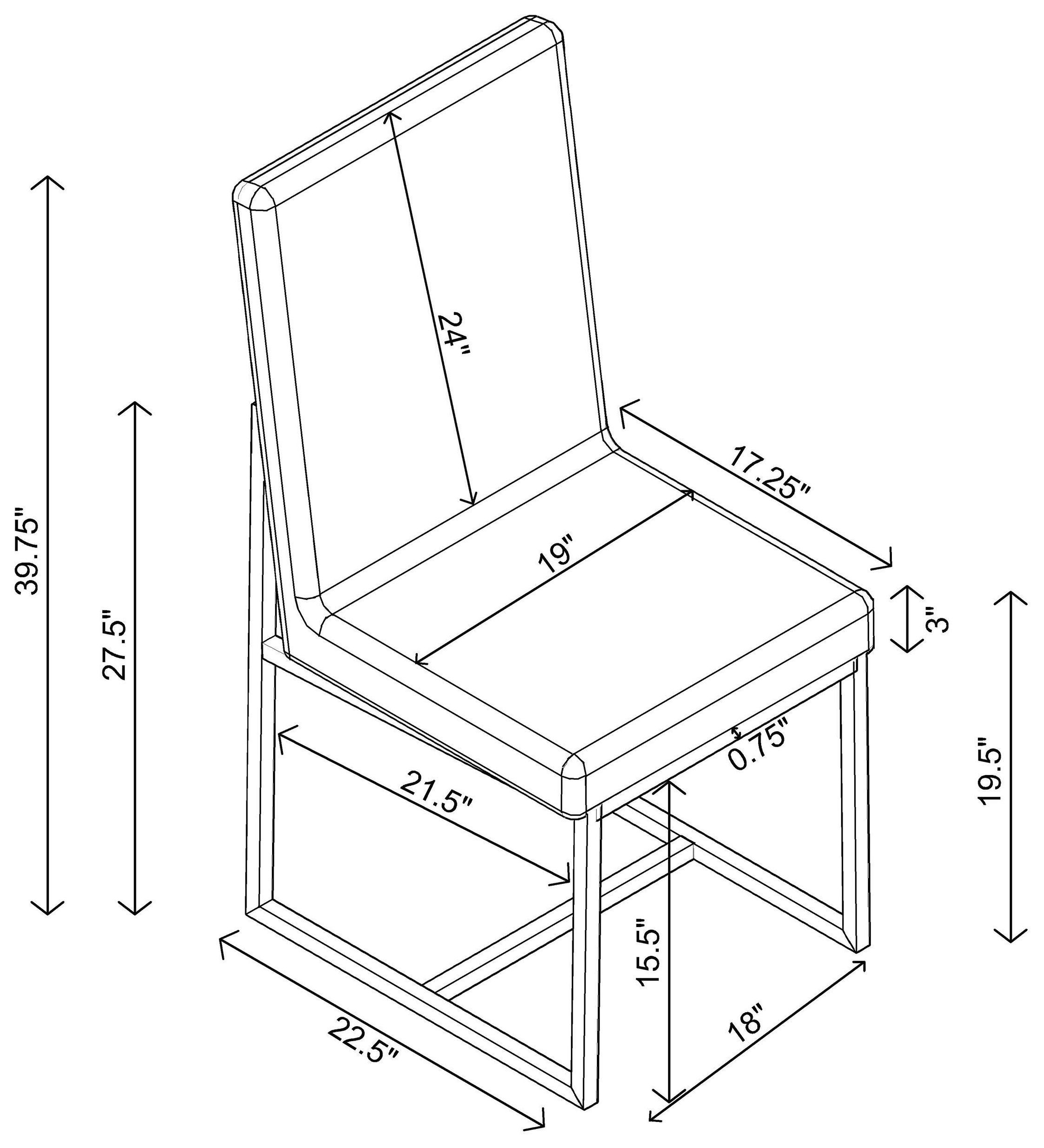Starlight Grey Matte Velvet Dining Chair Set of 2