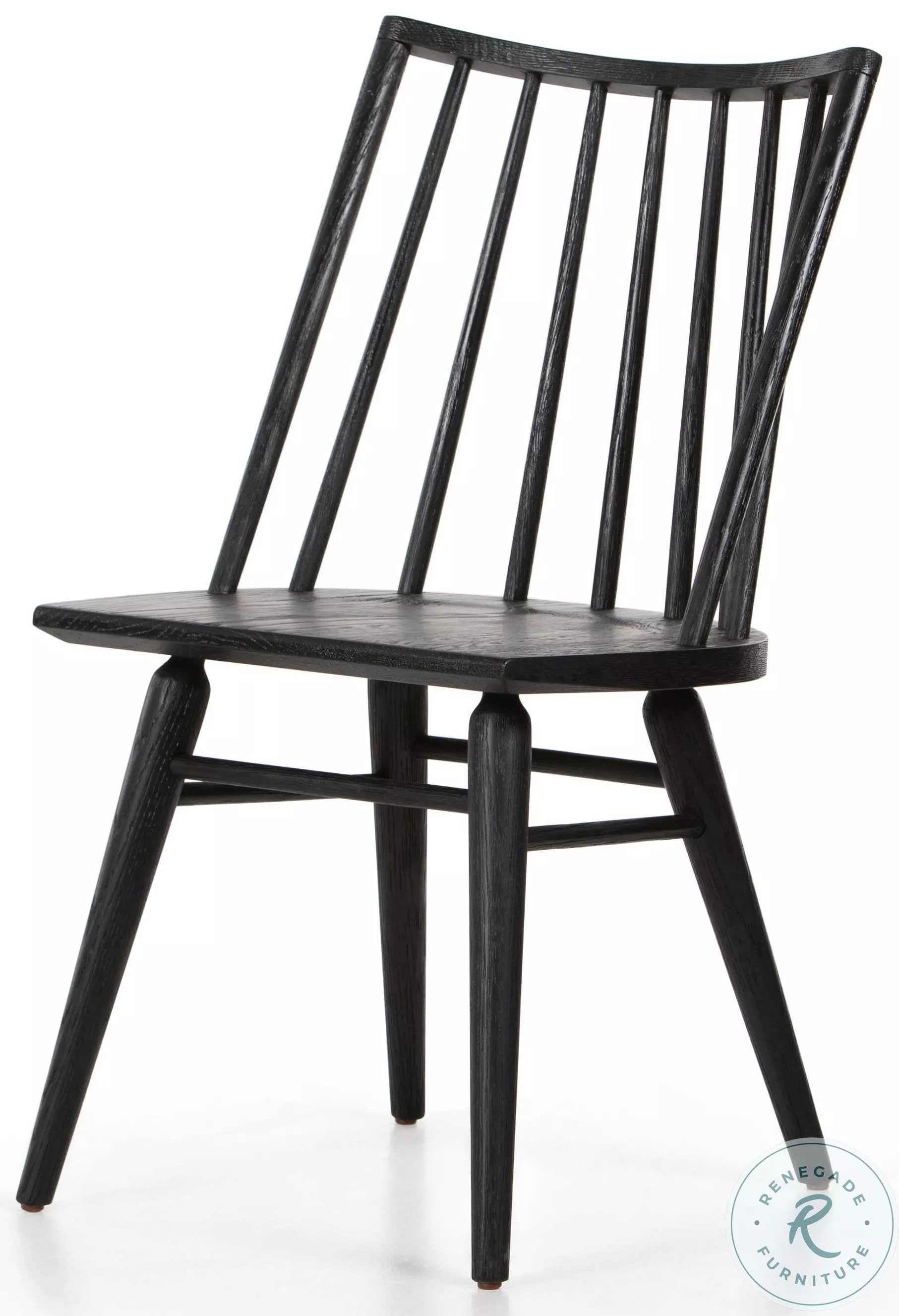 Lewis Black Oak Windsor Chair Set Of 2 from Four Hands | Coleman
