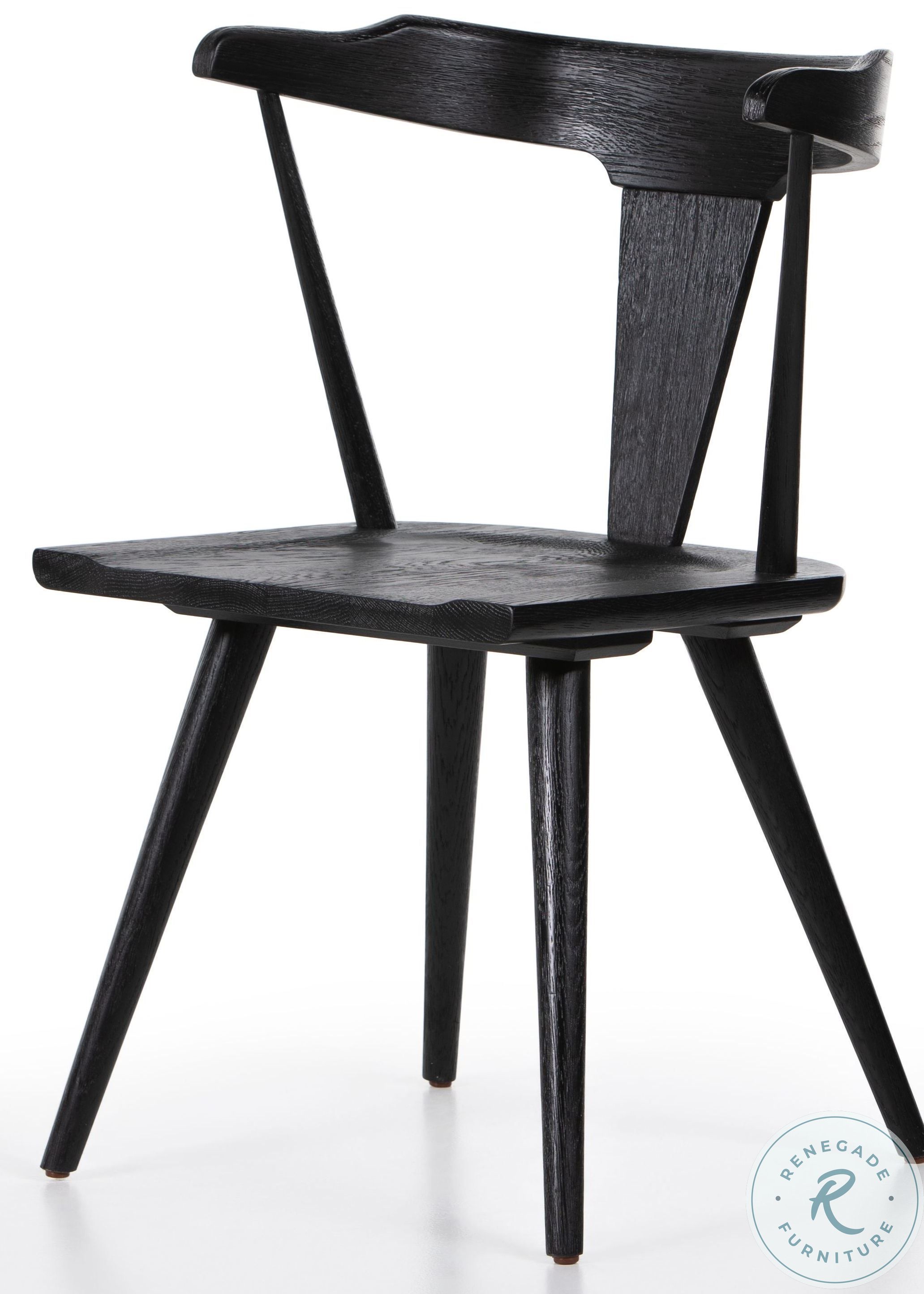 Ripley Black Oak Dining Chair Set of 2 from Four Hands Coleman Furniture