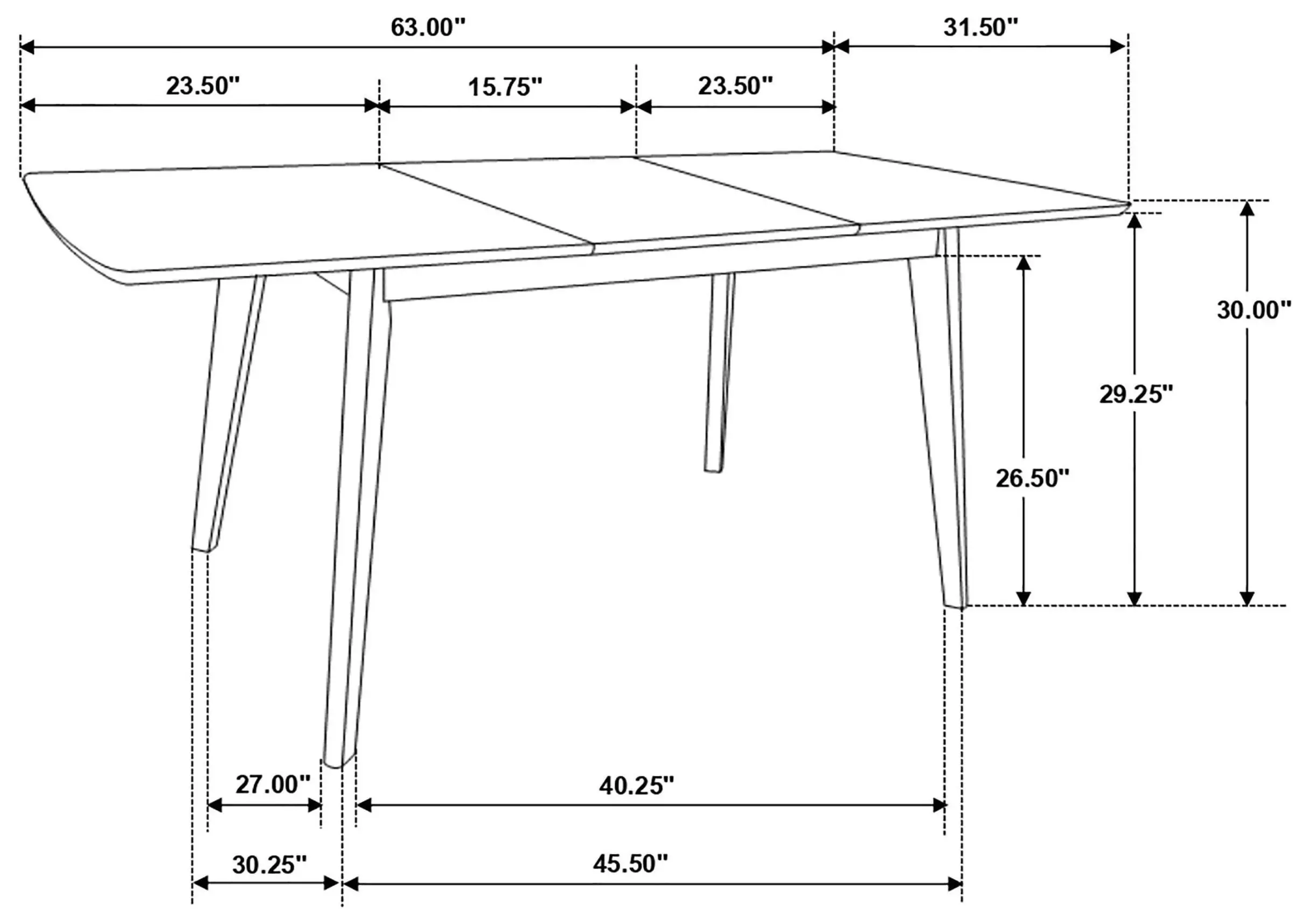 Alfredo Natural Walnut Extendable Dining Table